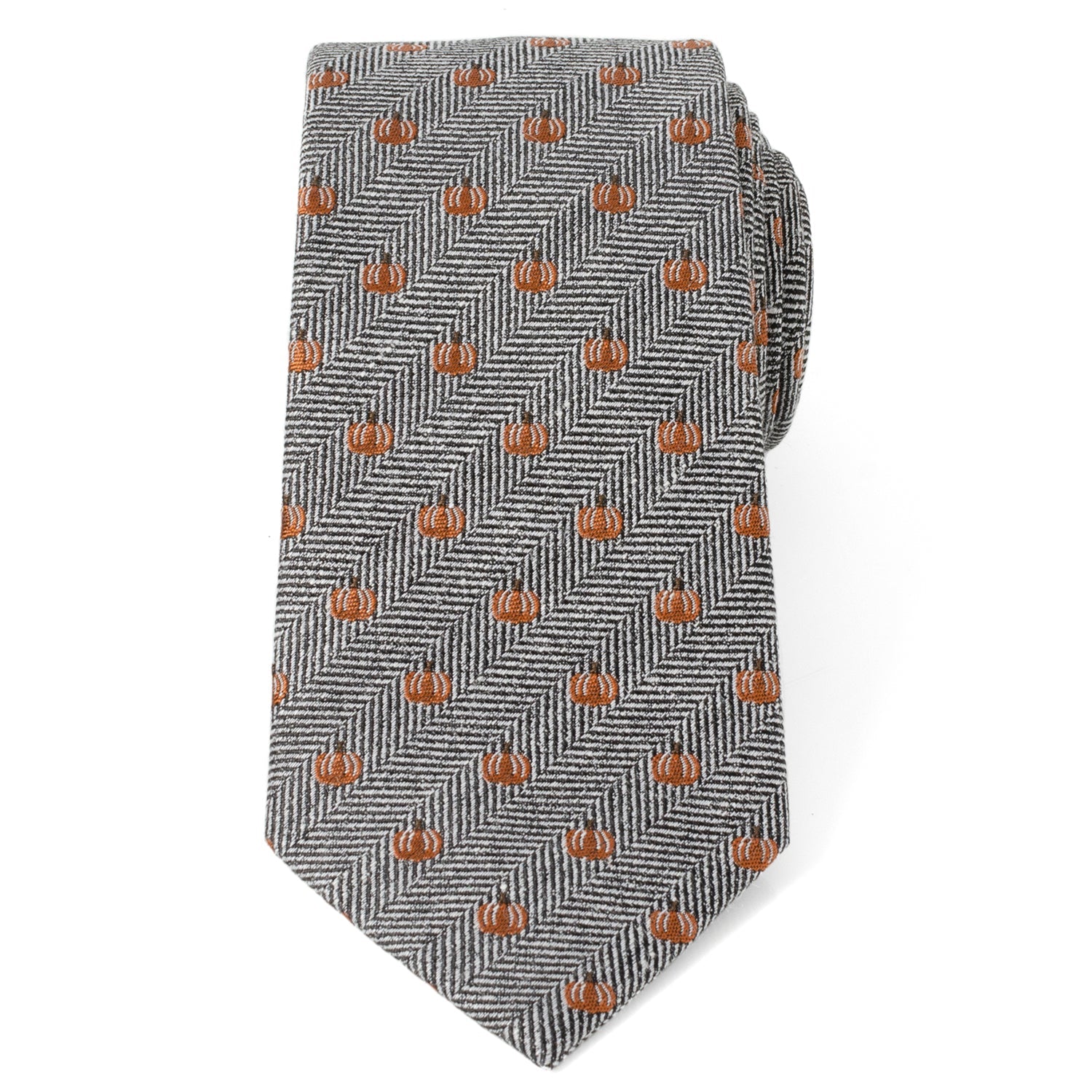 Holiday Pumpkin Herringbone Tie by Cufflinks.com