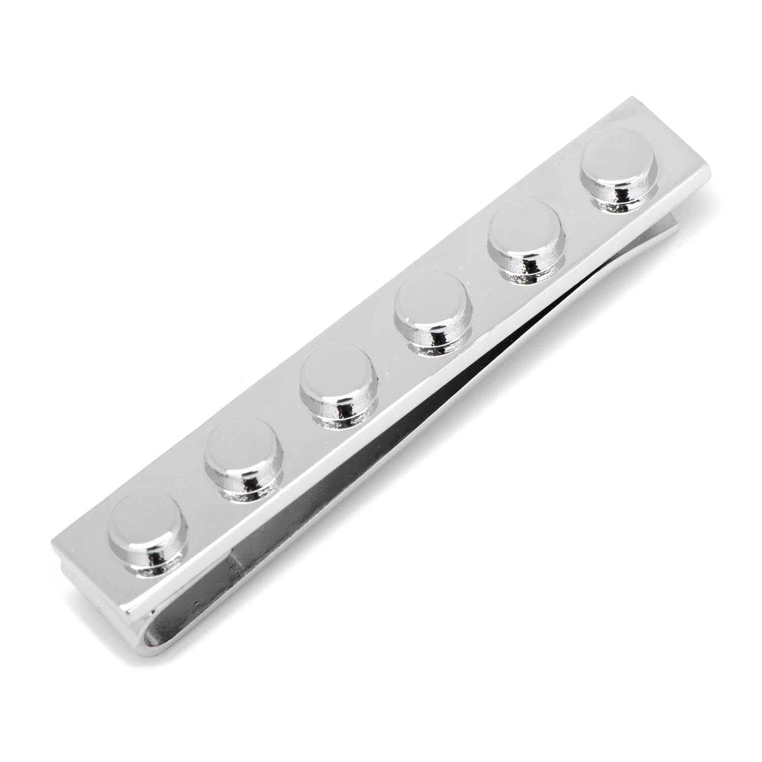 Silver Building Block Tie Bar by Cufflinks.com