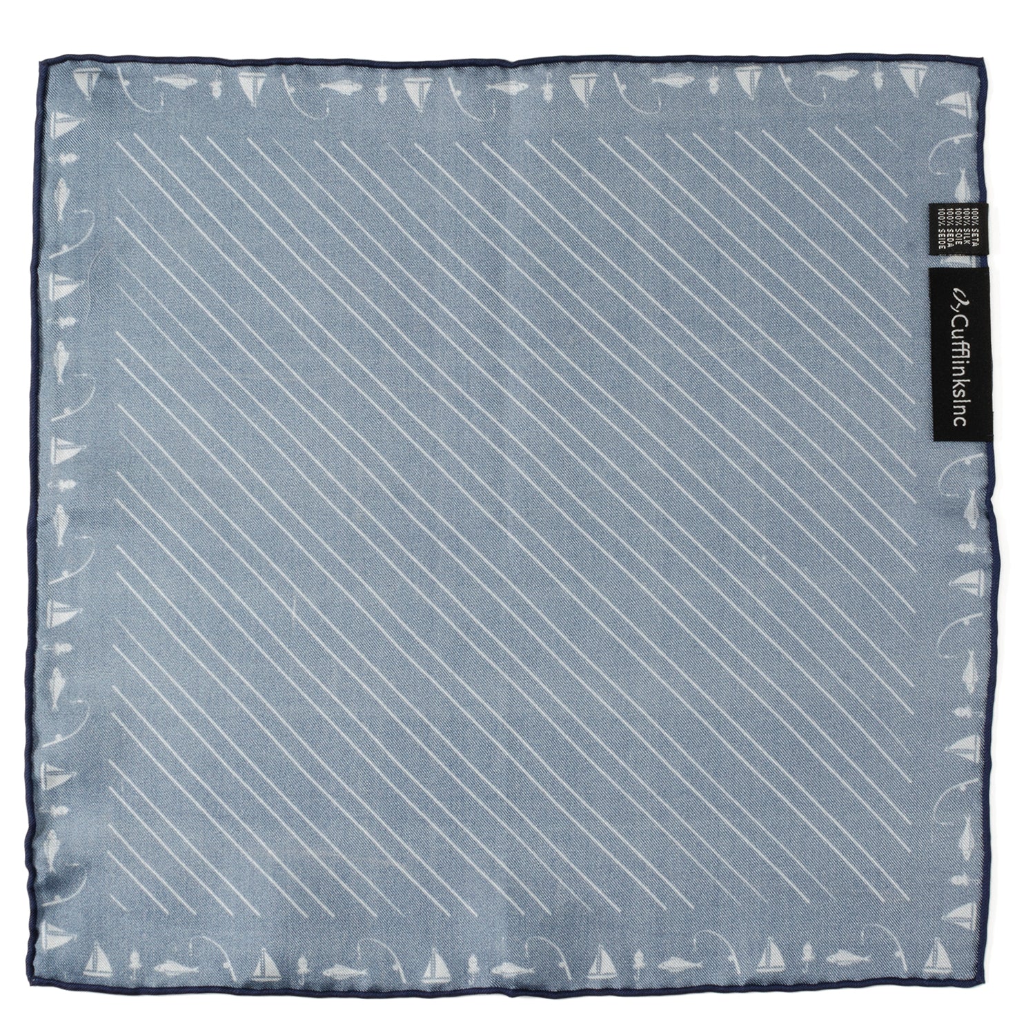 Nautical Blue Pocket Square by Cufflinks.com