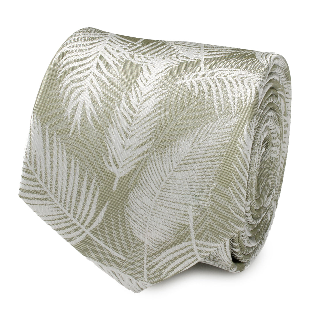 Palm Leaf Light Sage Tie by Cufflinks.com