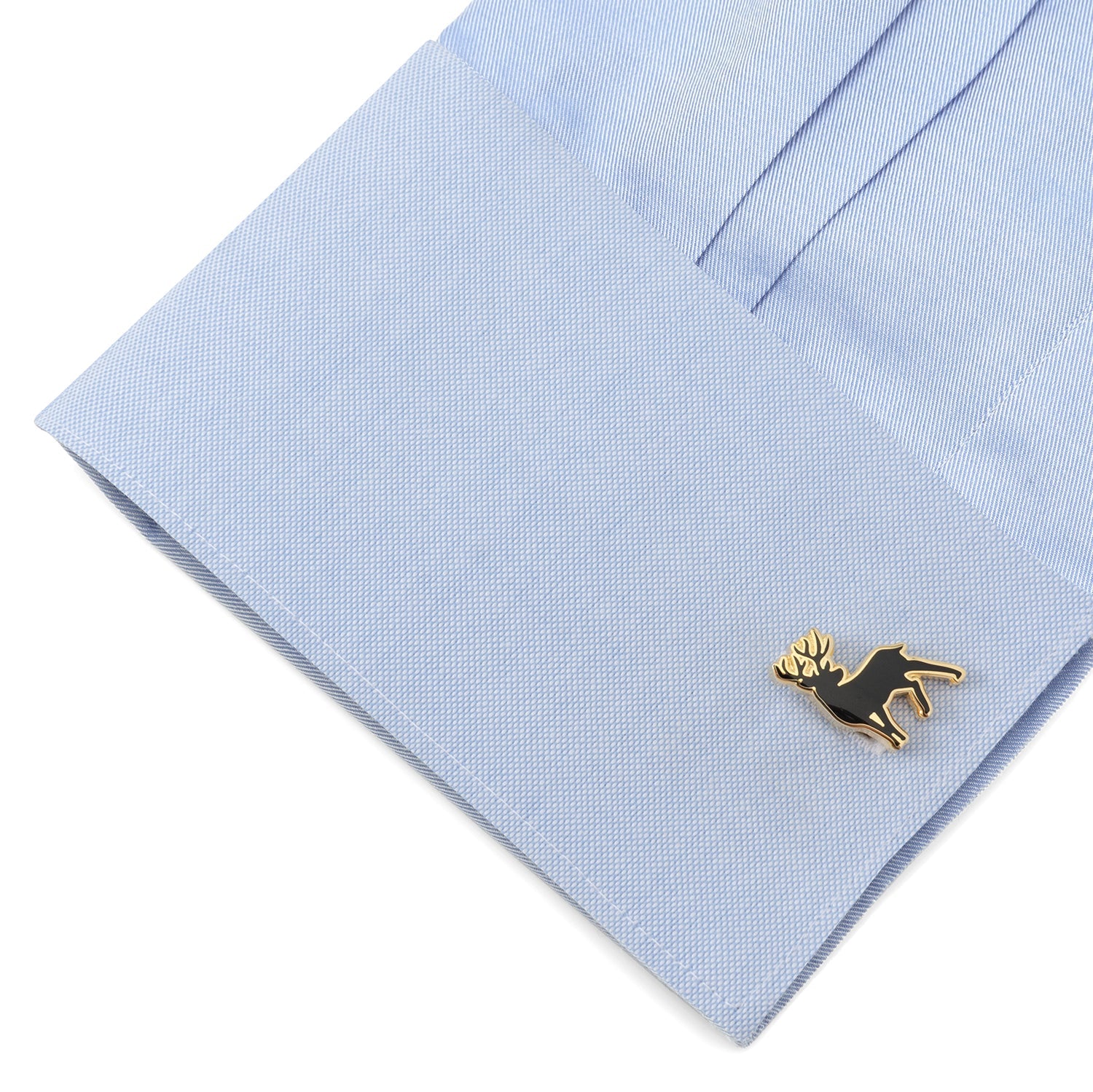 Stag Deer Gold Cufflinks by Cufflinks.com