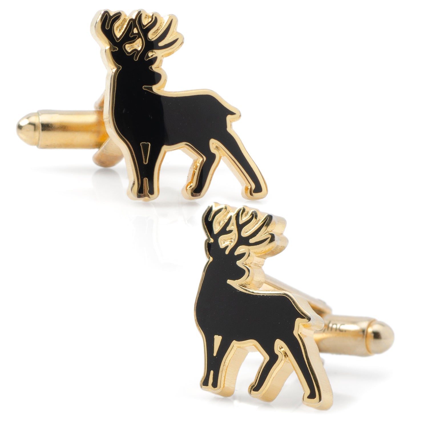 Stag Deer Gold Cufflinks by Cufflinks.com