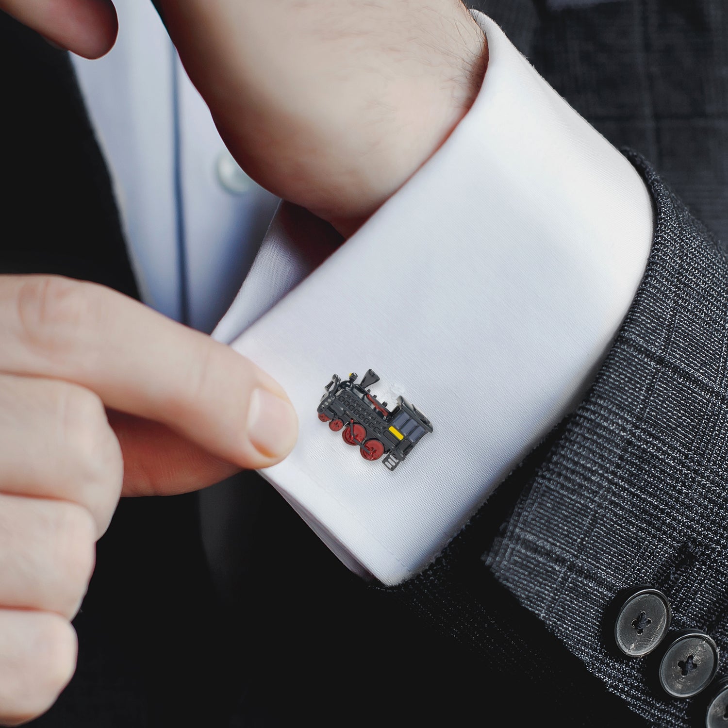Steam Engine 3D Cufflinks by Cufflinks.com