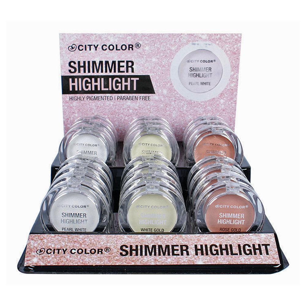 CITY COLOR Shimmer Highlight Display Set, 24 Pieces - DestGlow