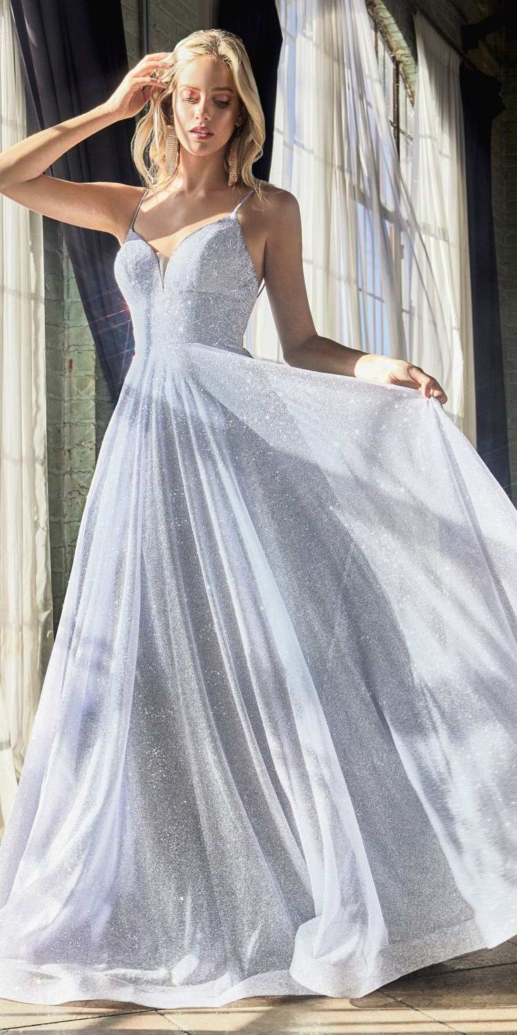 Cinderella Divine CD205 A-Line Ball Gown Glitter Finish Sweetheart Neckline by DiscountDressShop