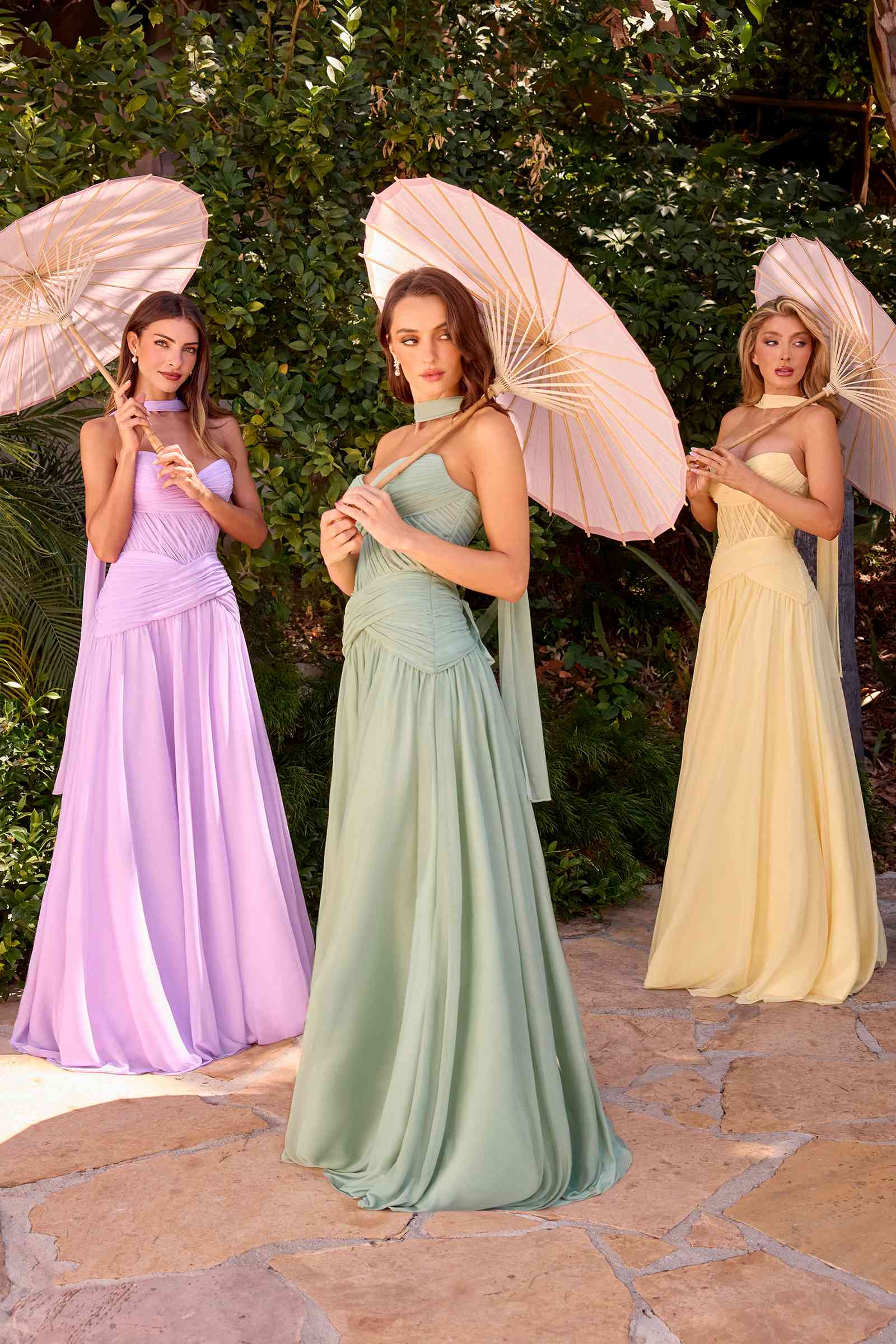 Ladivine CD395 Outdoor Soirees A-line Flowy Strapless Dress by DiscountDressShop