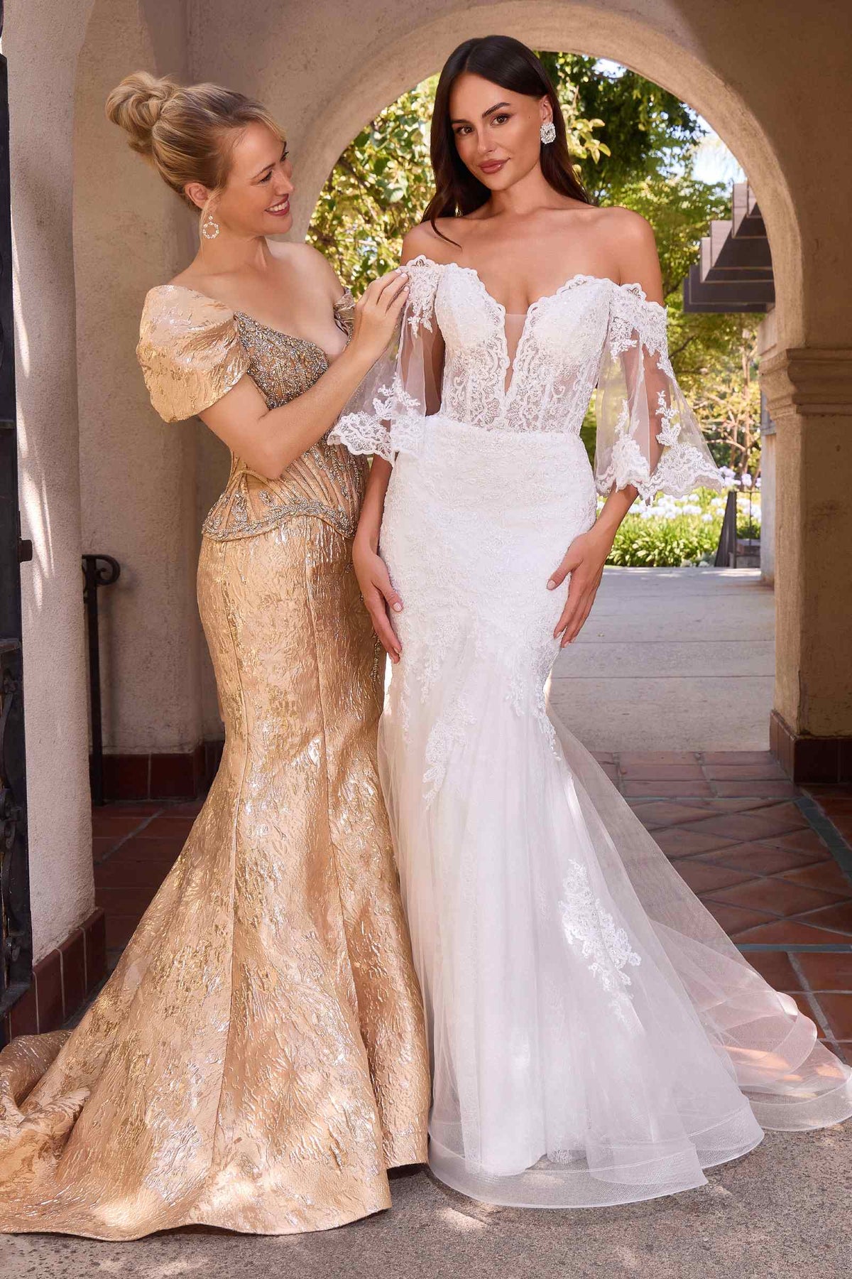 Ladivine CD659W Off Shoulder Mermaid Wedding Gown DestGlow