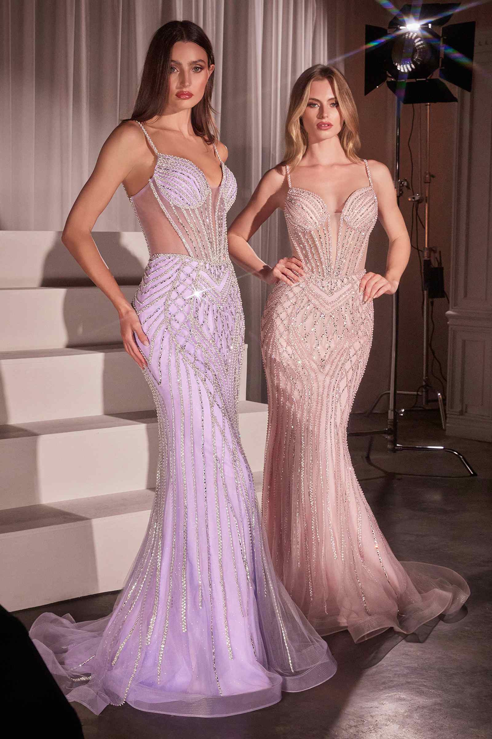 Ladivine CD759 Embellished Fit & Flare Prom Dress by DiscountDressShop