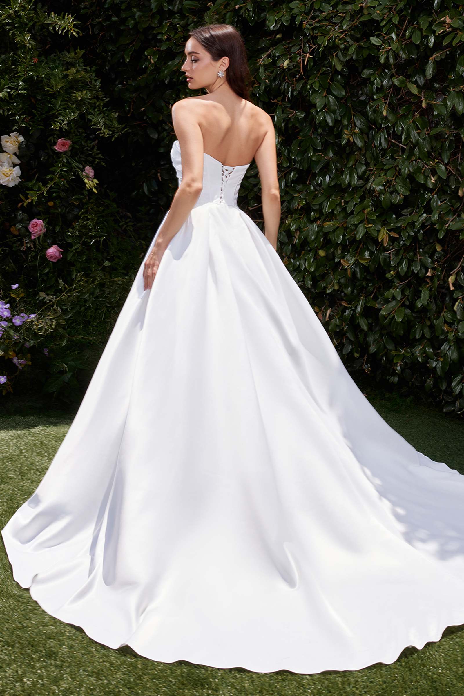 Ladivine CDS512W Dress Strapless Satin Bridal A-Line Ball Gown by DiscountDressShop