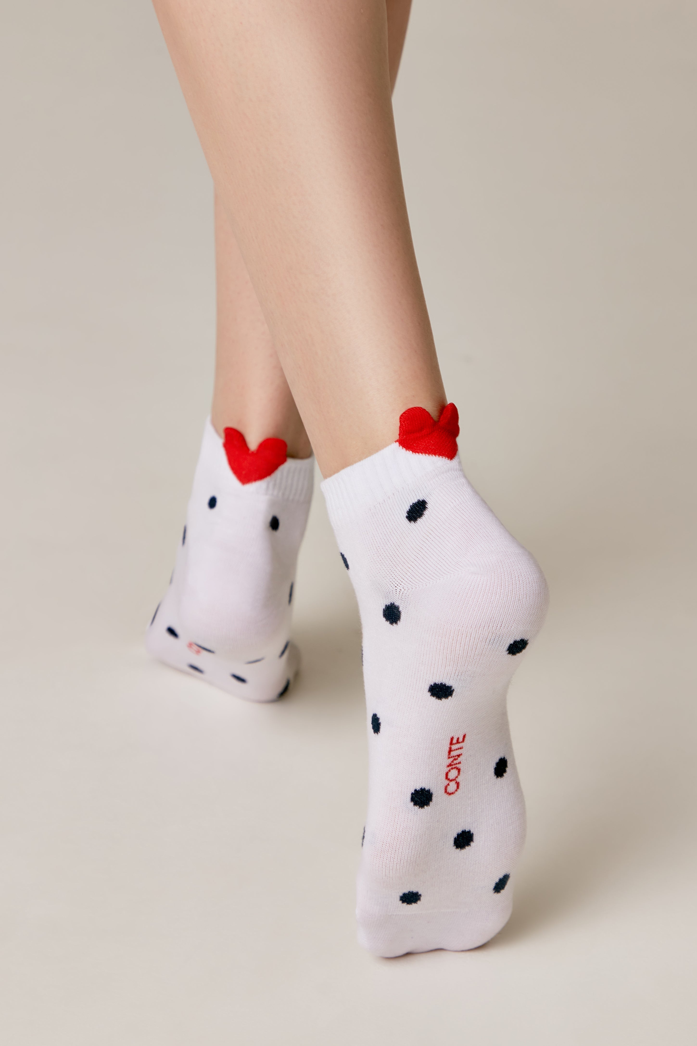 Cotton Ankle Socks Conte Active - Polka Dots 222