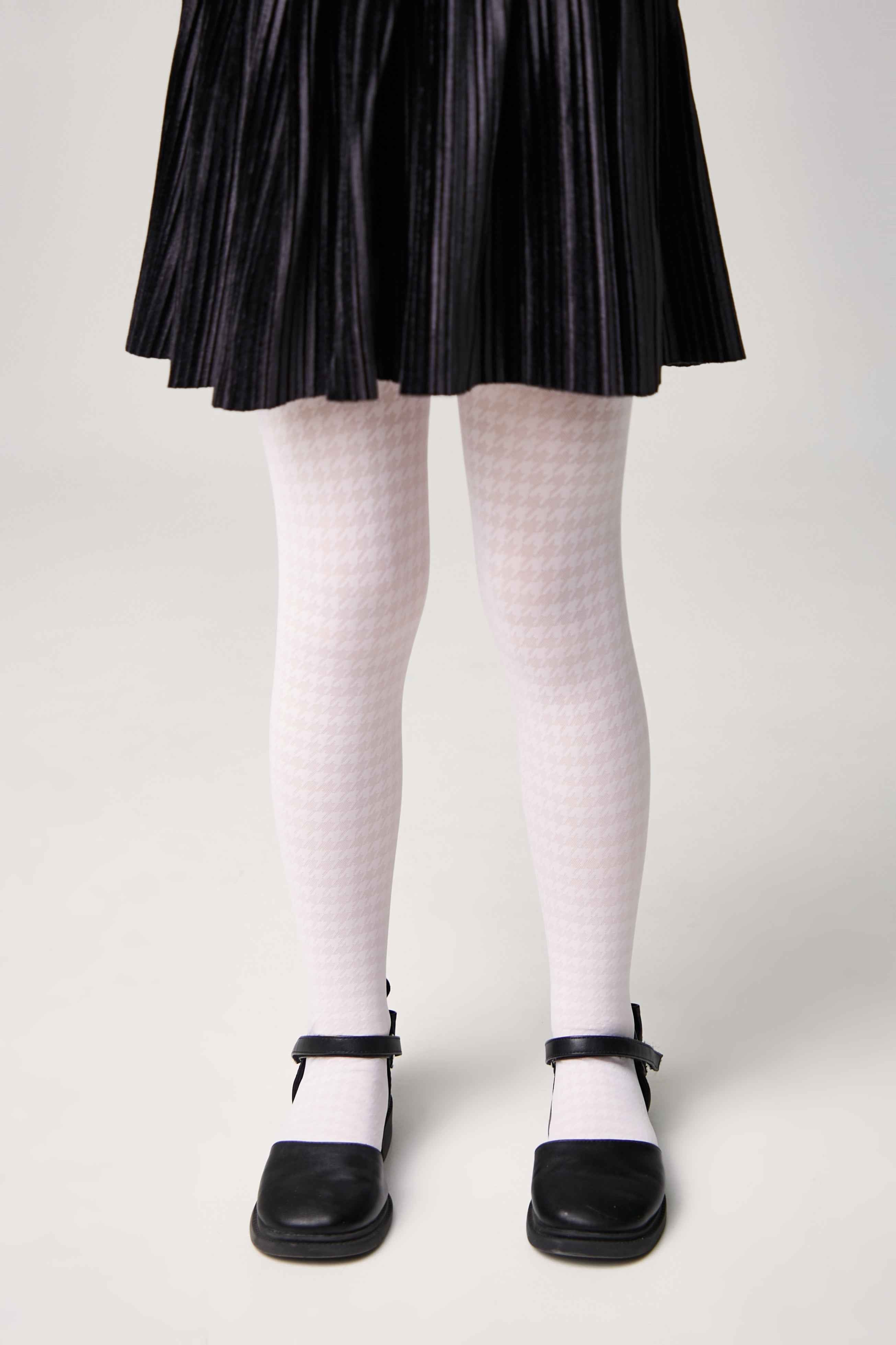 Conte Tights for girls Chanel 40 Den - Houndstooth Pattern