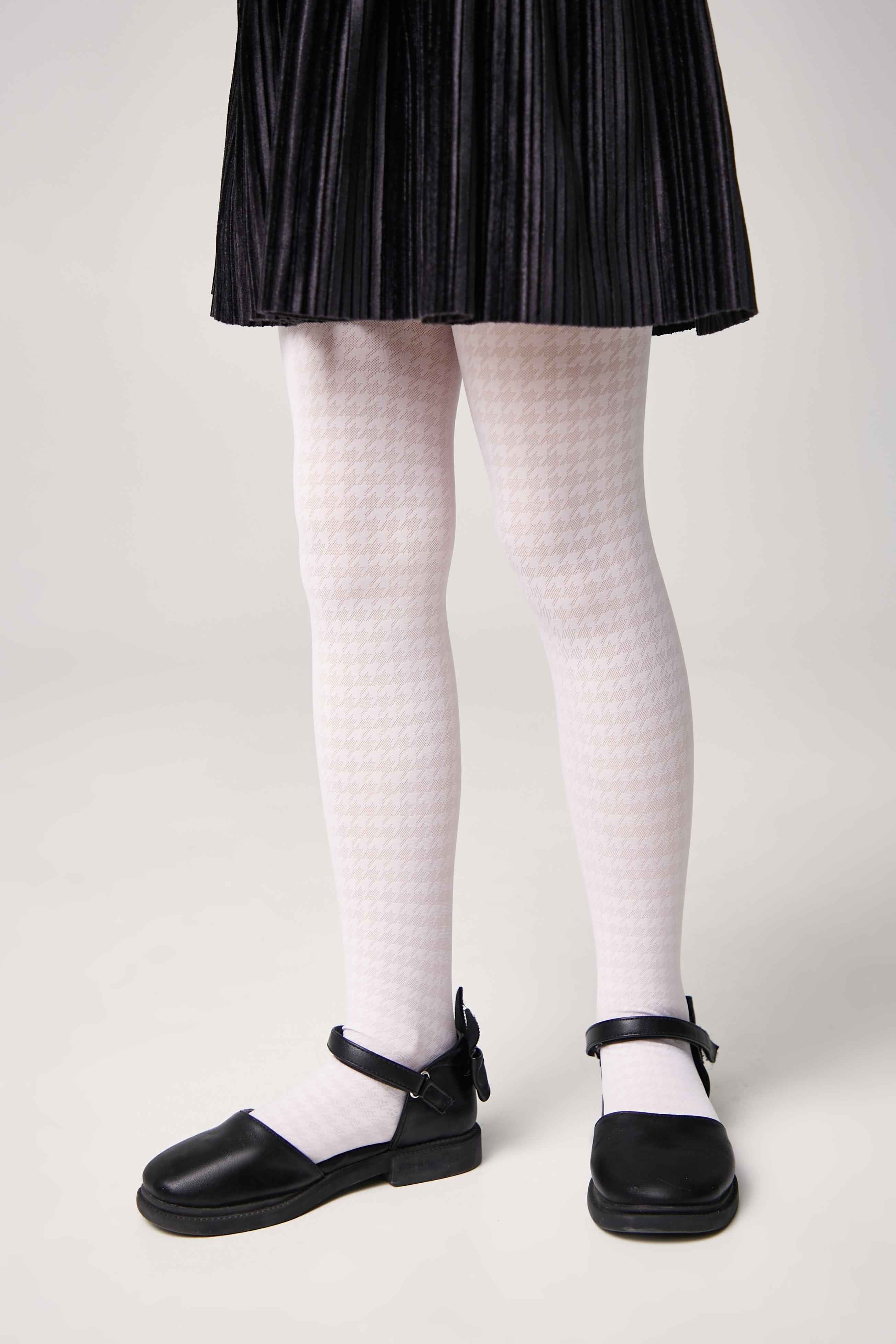 Conte Tights for girls Chanel 40 Den - Houndstooth Pattern