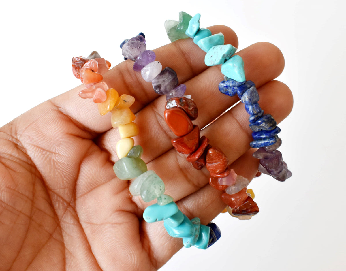 7 Chakra Chip Bracelet DestGlow