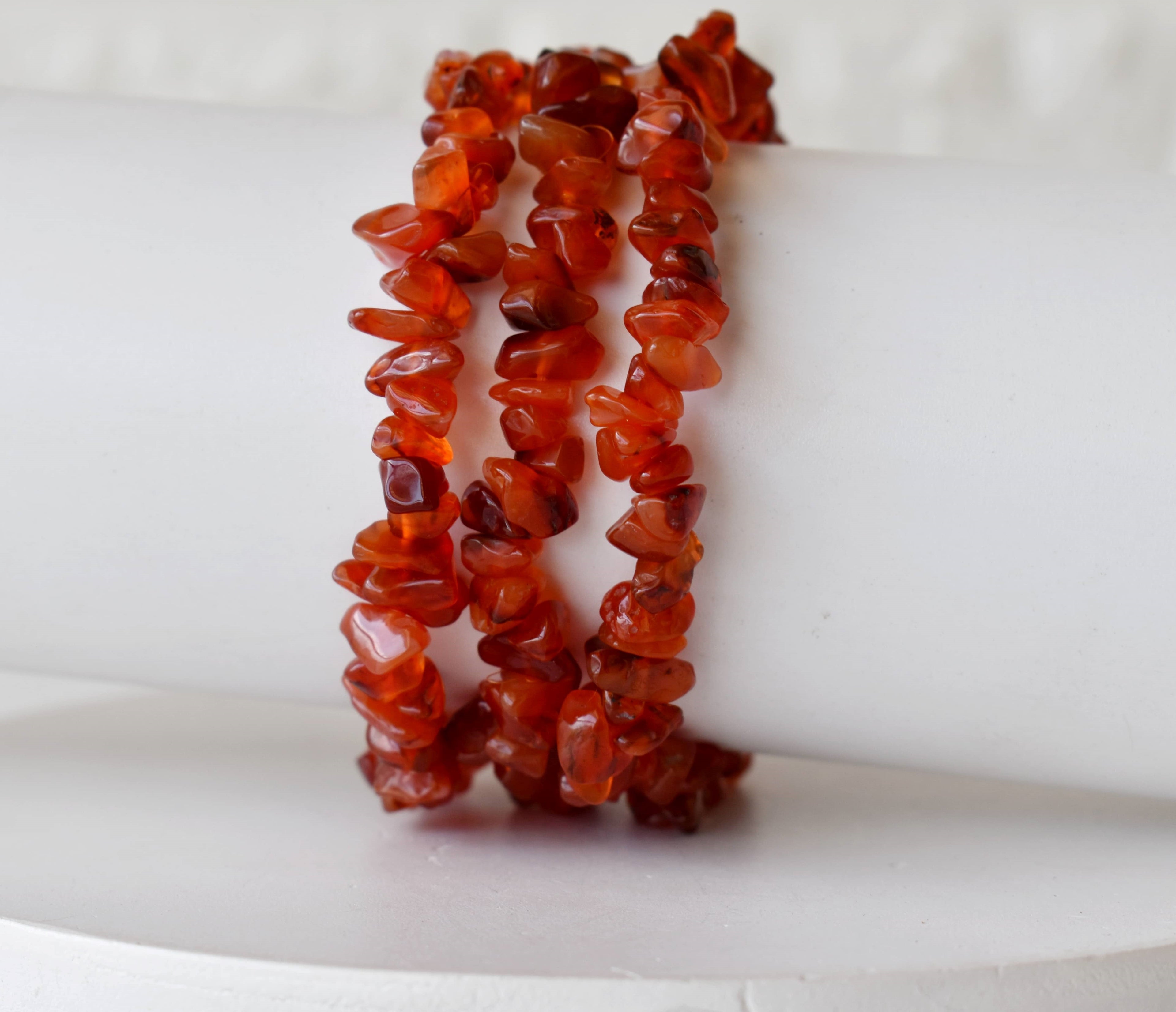 Carnelian Chip Bracelet (Abundance and Relationships) DestGlow