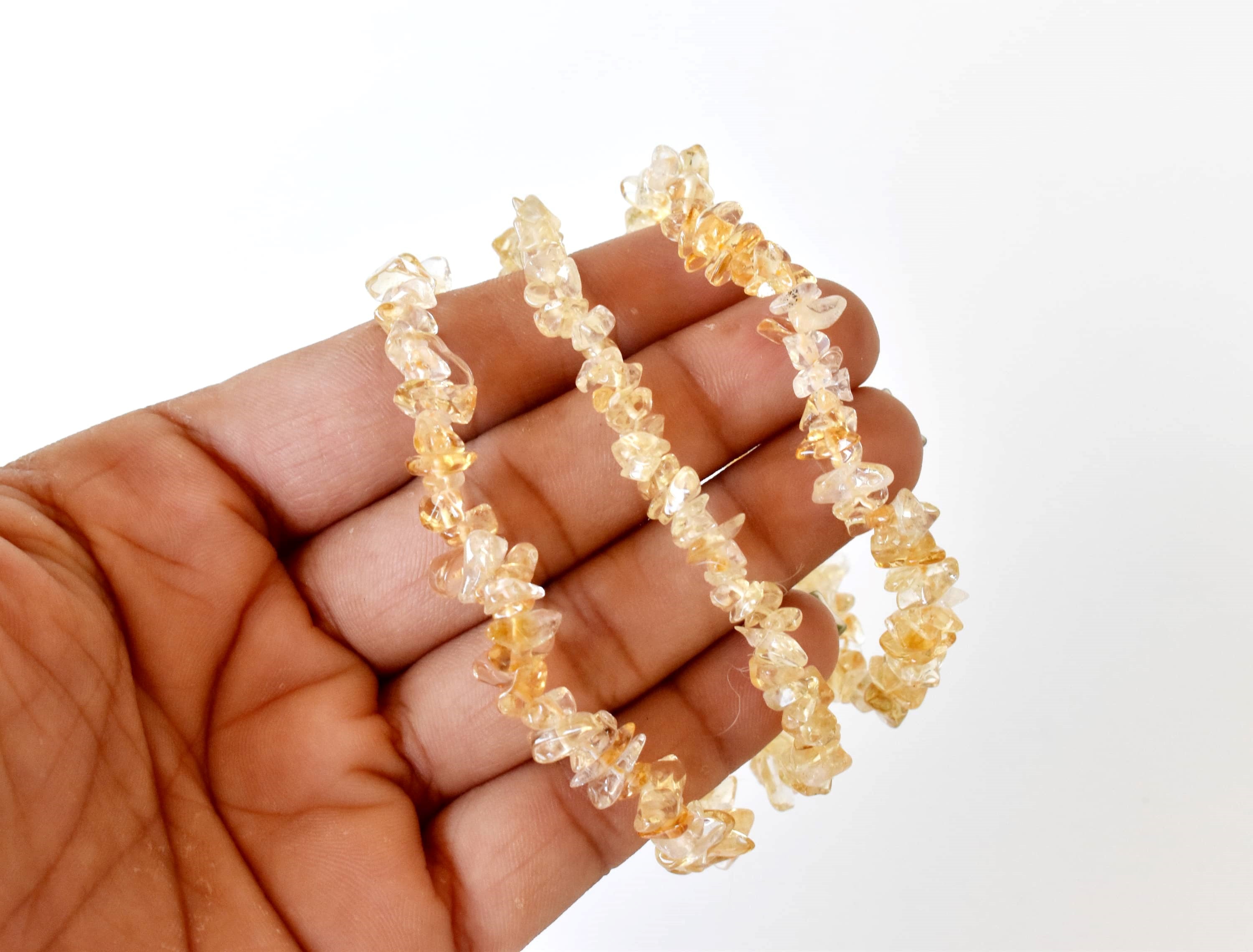 Citrine Chip Bracelet (Physical Healing and Stress Relief) DestGlow