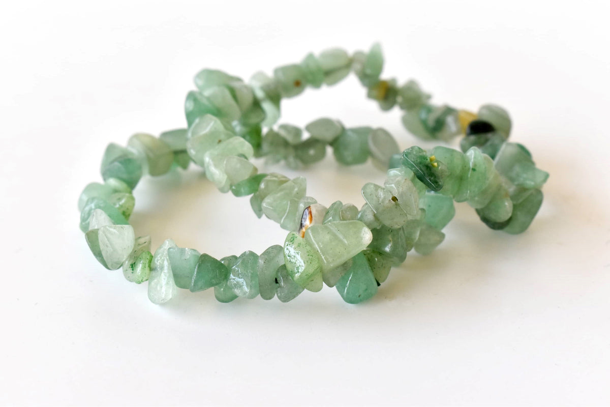 Green Aventurine Chip Bracelet (Attraction and Peace Of Mind) DestGlow