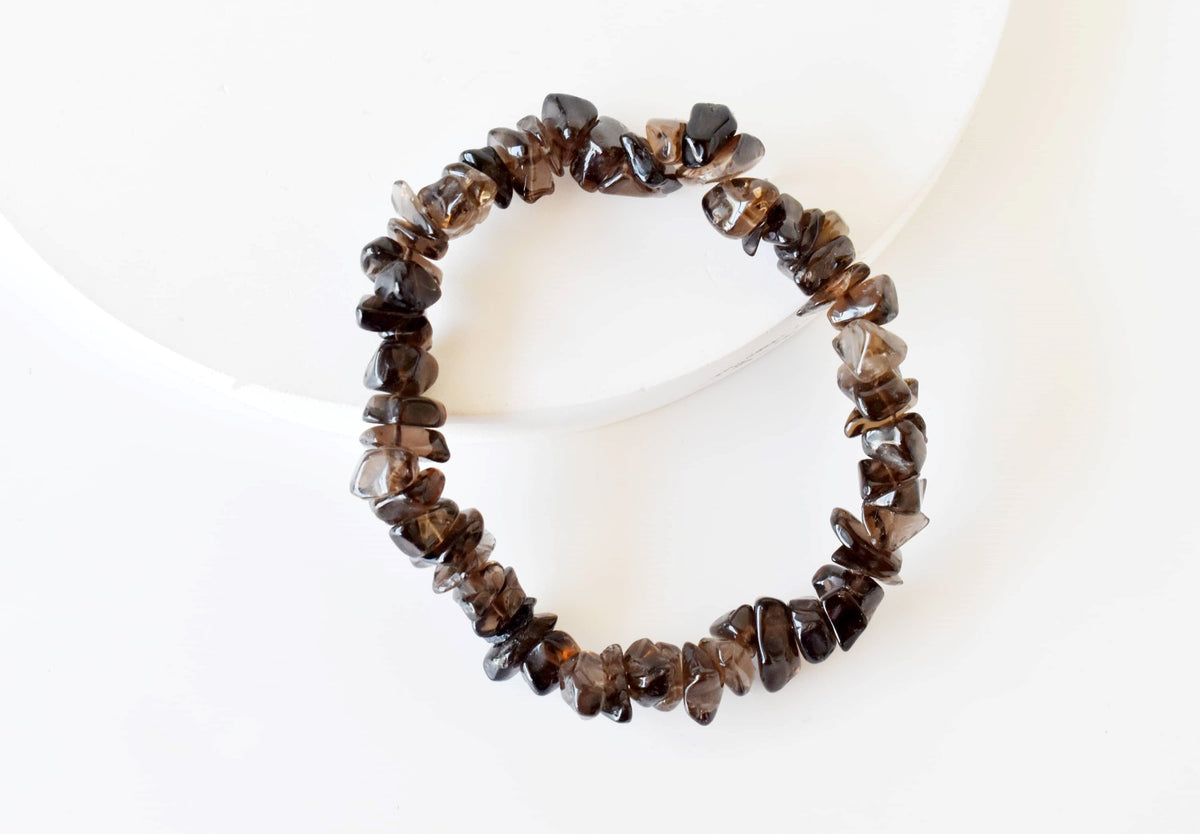 Smokey Quartz Chip Bracelet (Sense of Purpose and Purification) DestGlow