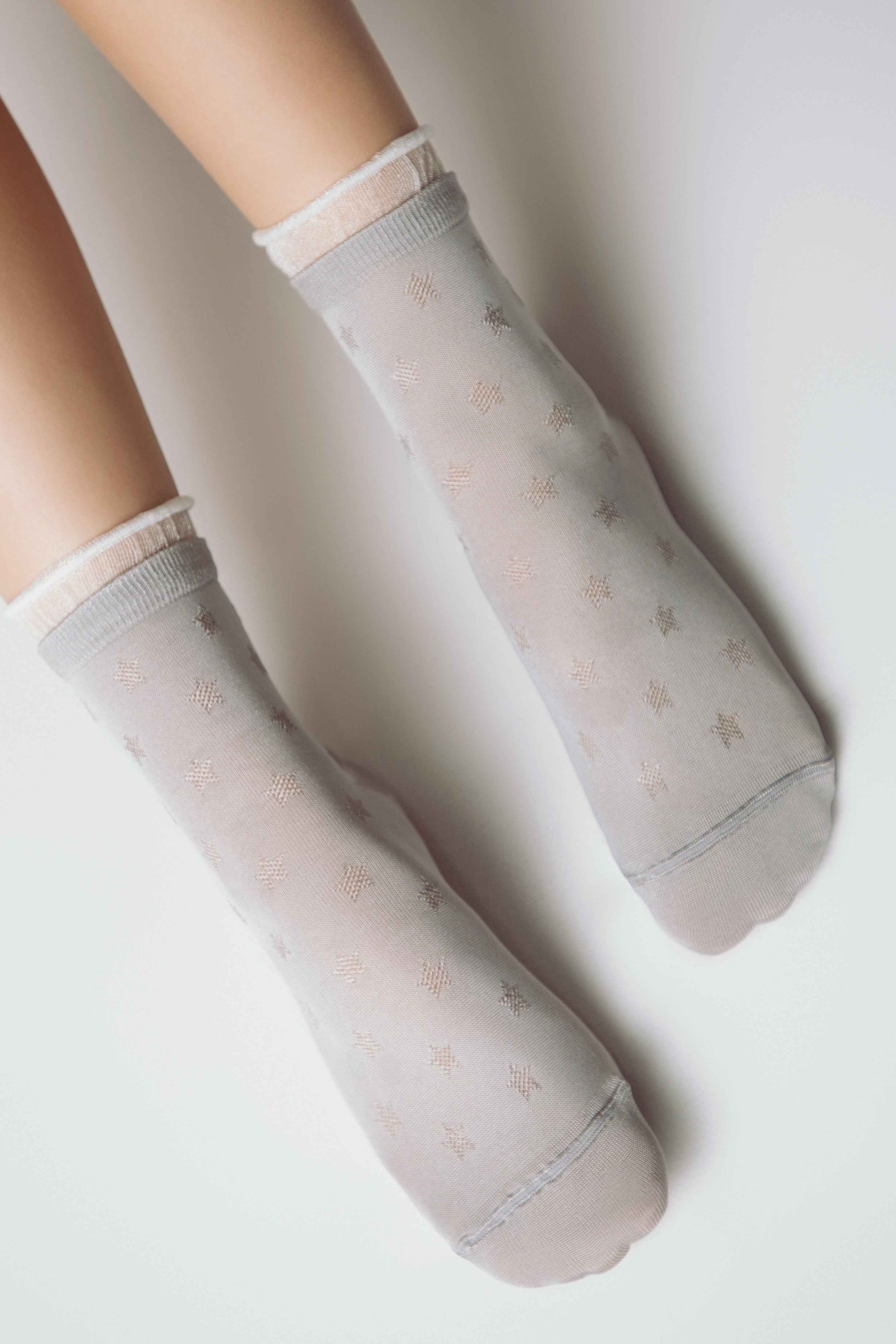 Conte Socks Classic - 491 Decorative Transparent Mesh