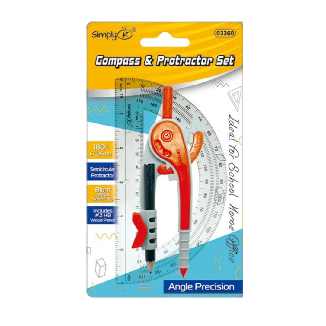Compás y transportador 2?pcs DestGlow