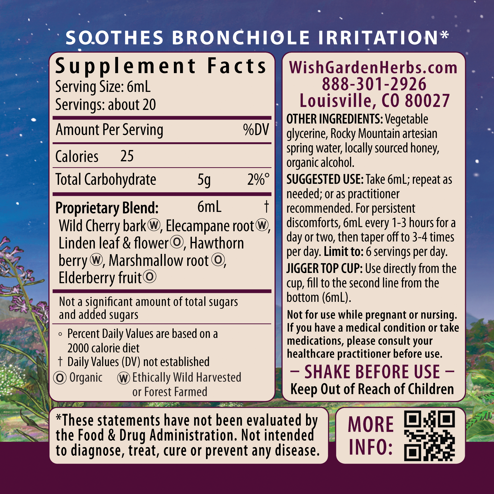 Serious AM Cough Soothing Syrup by WishGarden Herbs