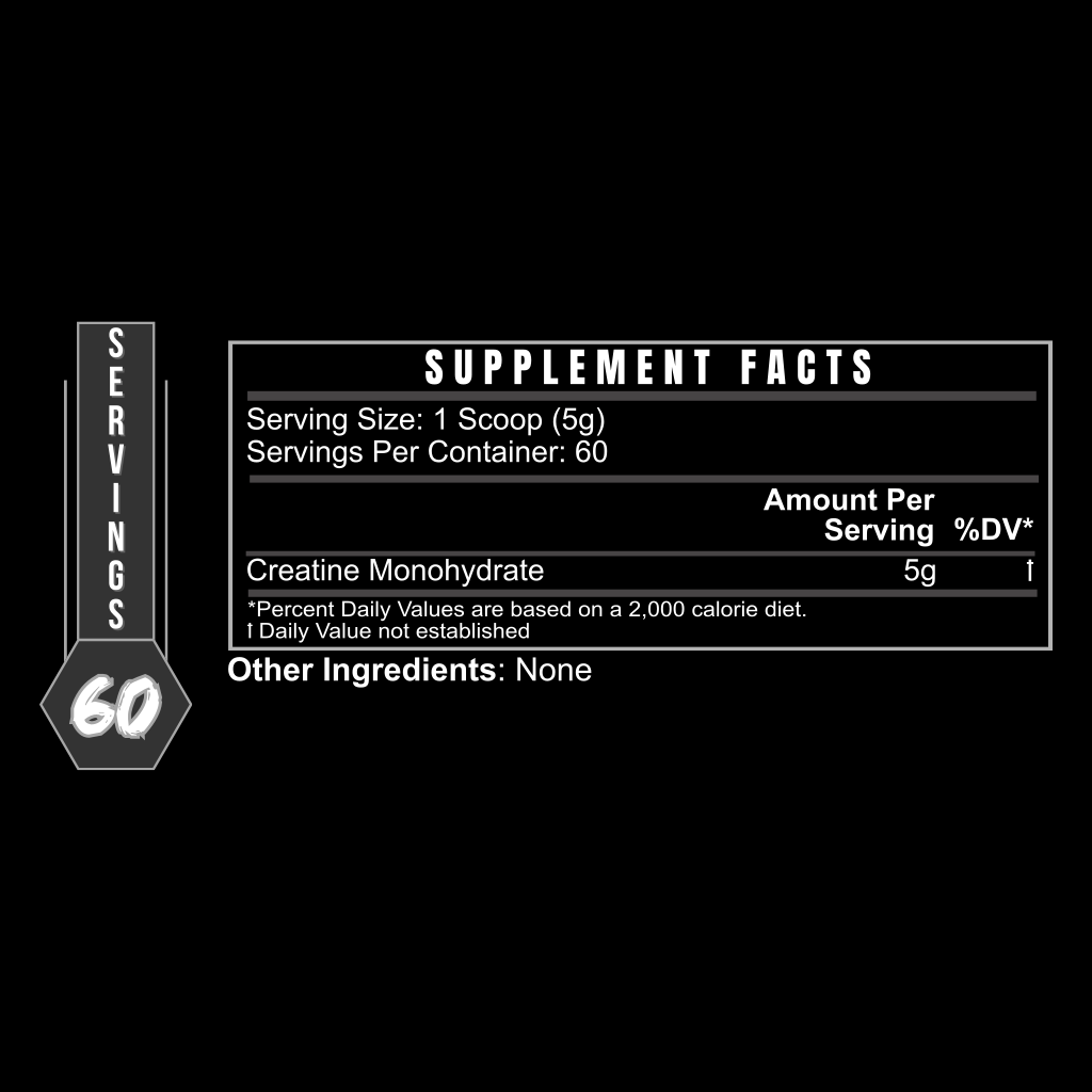 CREATINE MONOHYDRATE by BLACKLABEL Supplements