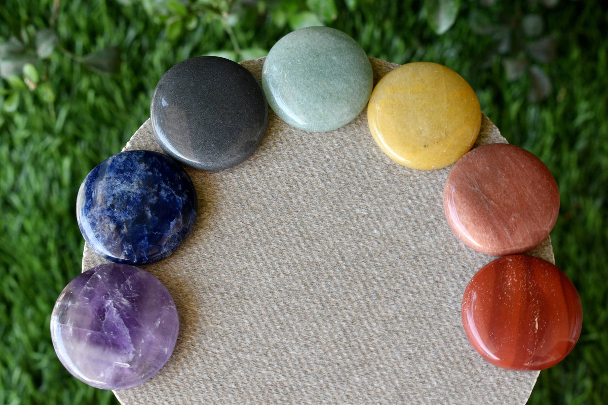 7pcs Chakra Round Crystal Set, Round Shaped 7 Chakra Crystal Set DestGlow
