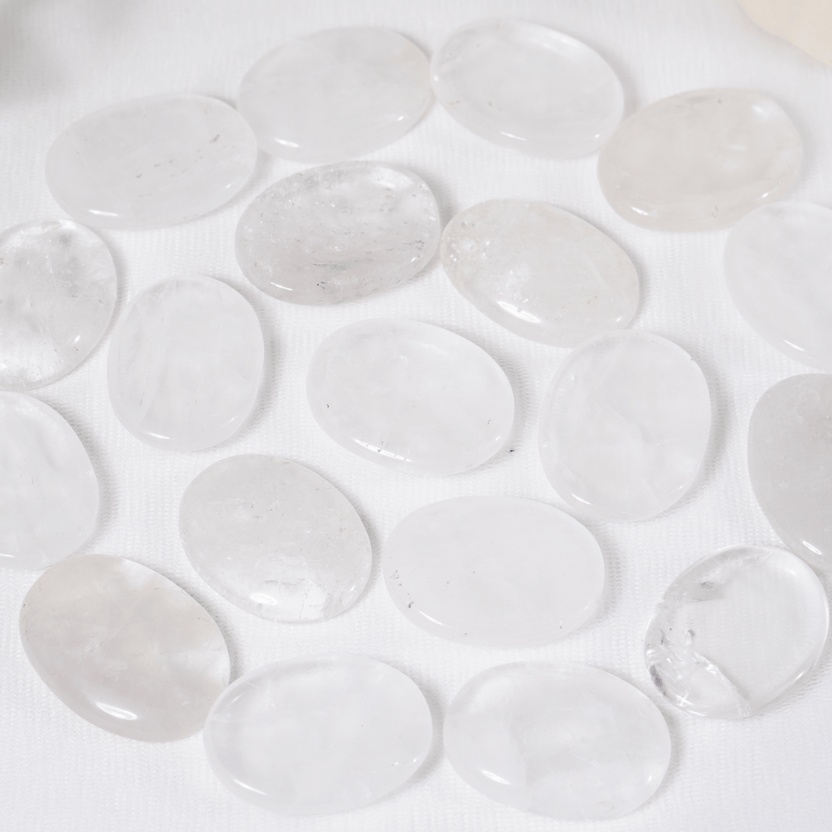 Crystal Quartz Pocket Stones (Dispelling Negative Energy and Meditation) DestGlow