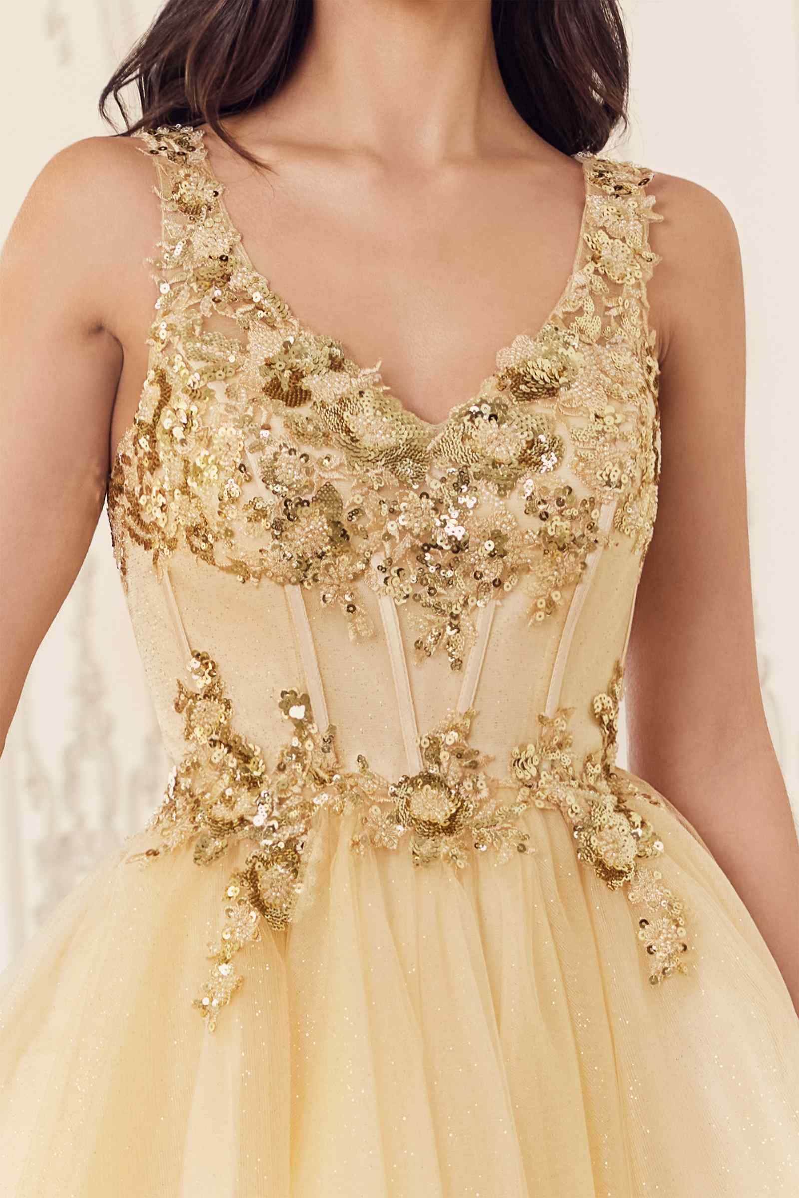 Ladivine CY019 Dress Sequin Beaded A-Line Short Dress by DiscountDressShop