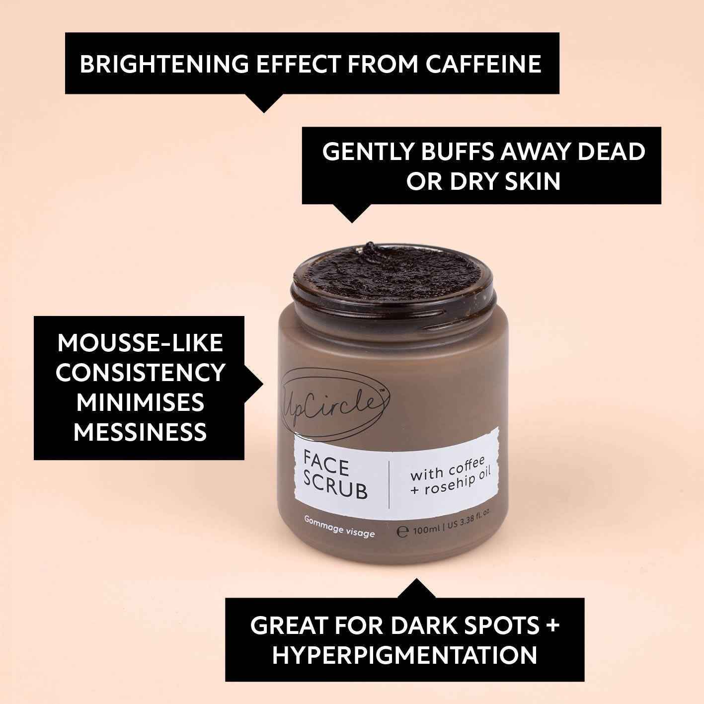 Face Scrub with Coffee + Rosehip Oil