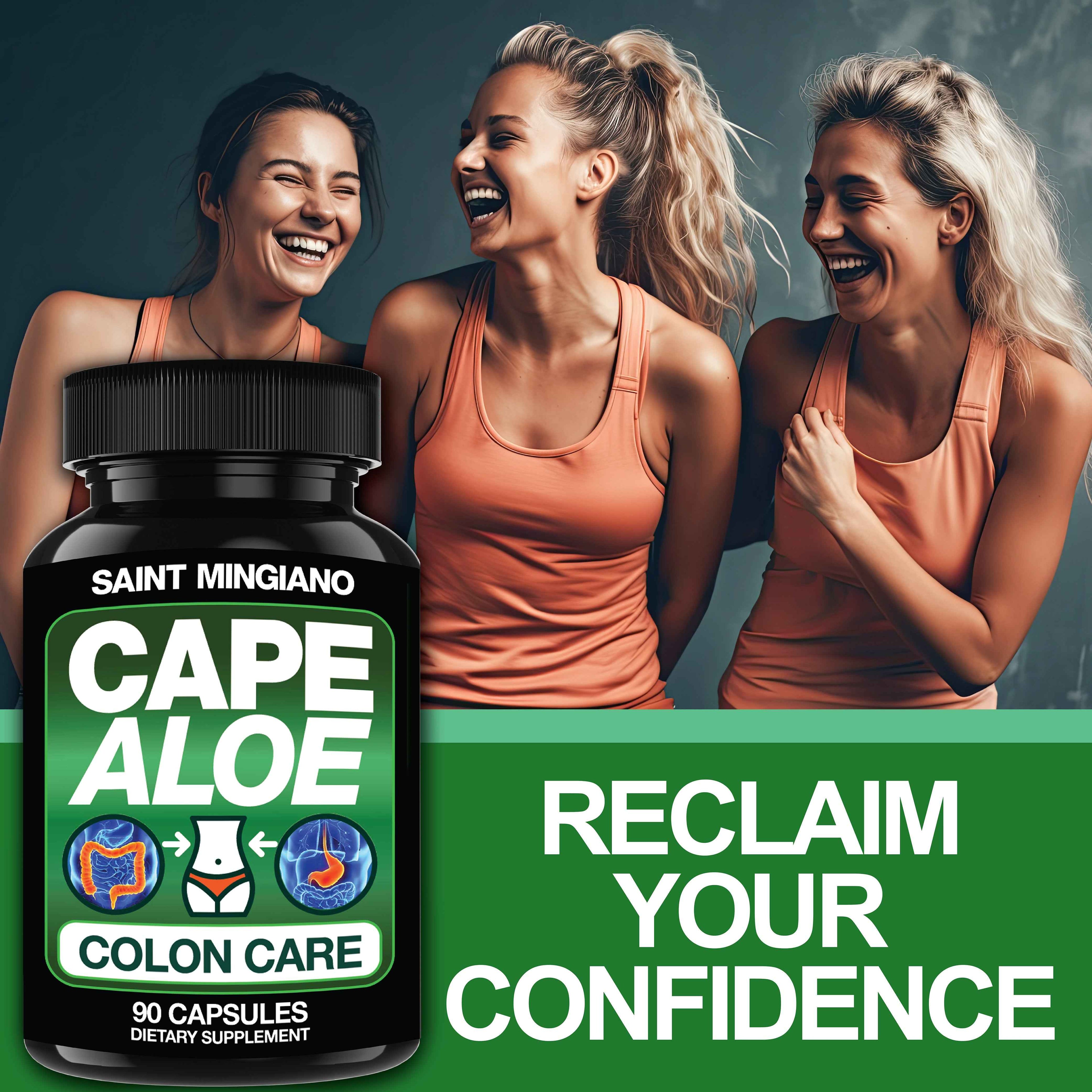 Cape Aloe Colon Cleanse, Detox & Flush - 90 Capsules. Gentle Constipation Relief