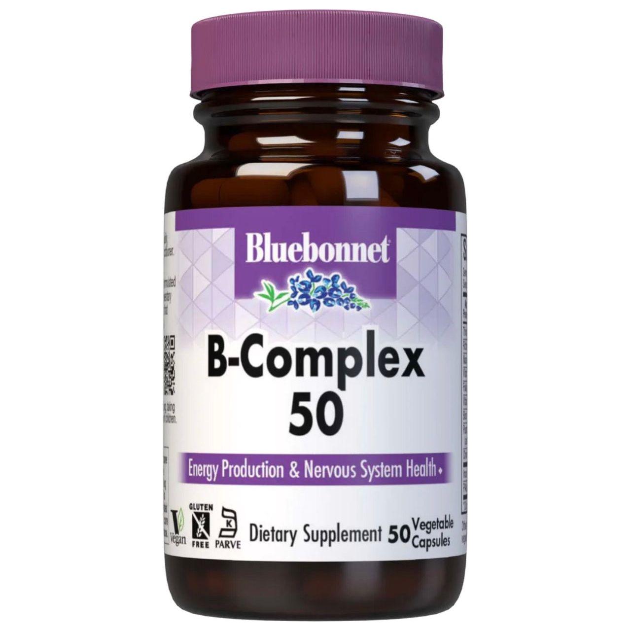 Bluebonnet Nutrition - B-Complex 50 High Potency - 100 Vegetables Capsules by Pasteur Pharmacy