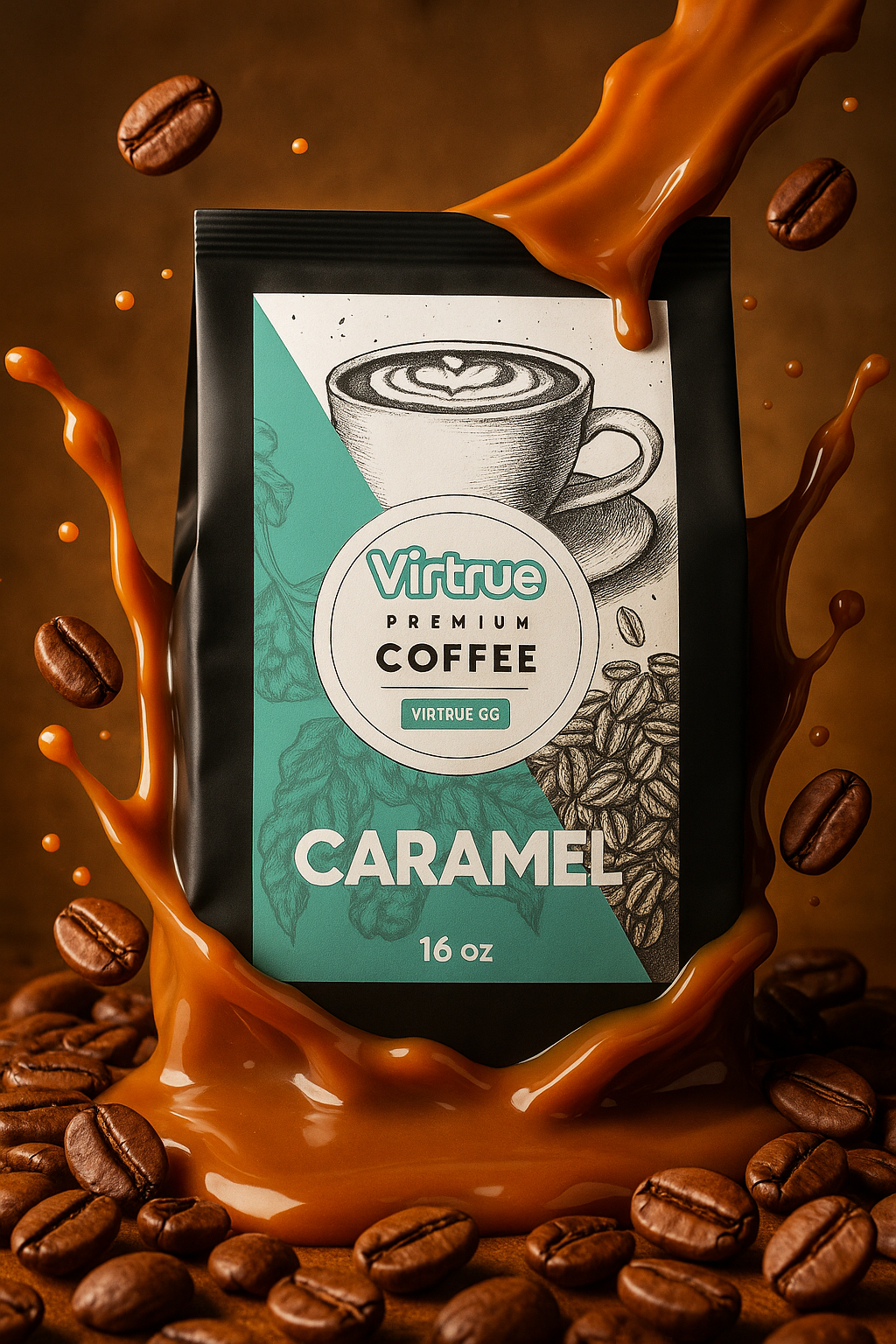 Caramel Flavored Coffee – 16oz | Virtrue Premium by Virtrue