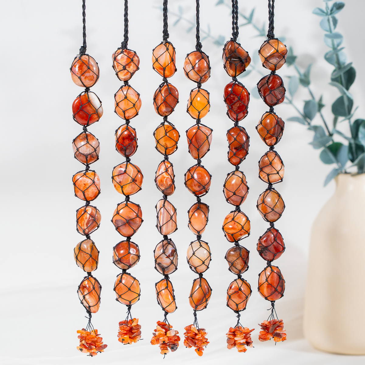 Carnelian Crystal Hanger, Car Accessories (Courage and Manifestation) DestGlow
