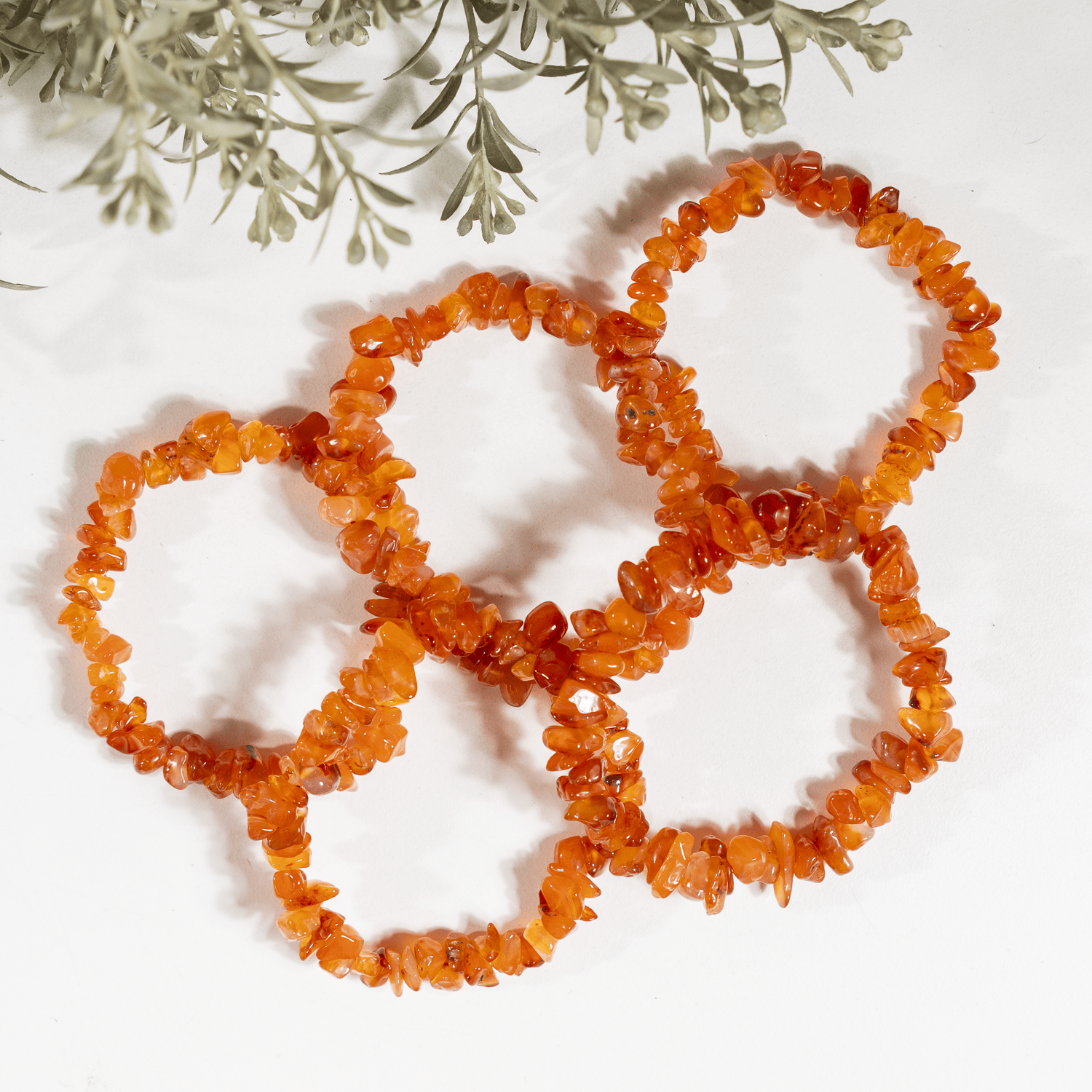 Carnelian Chip Bracelet (Abundance and Relationships) DestGlow