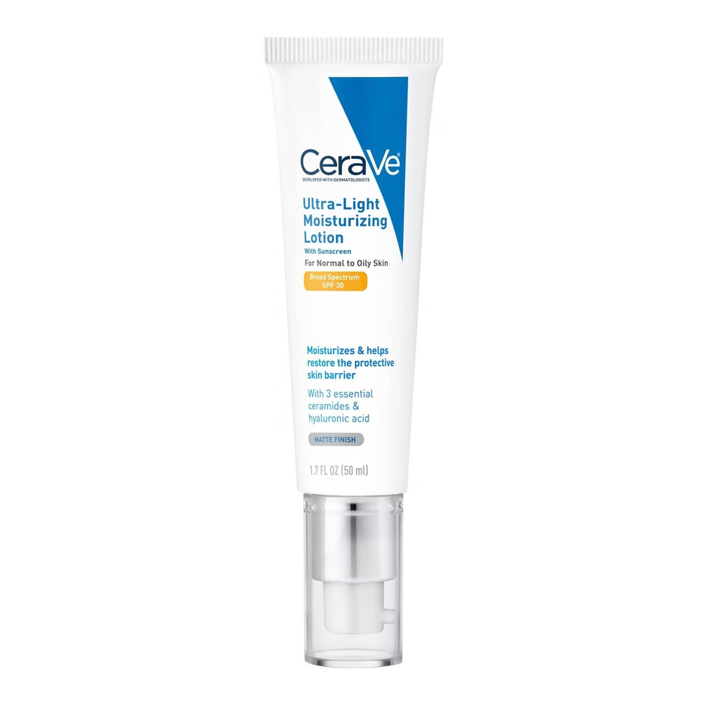 CeraVe Ultra-Light Face Lotion Moisturizer with Sunscreen SPF 30 (1.7 oz) DestGlow