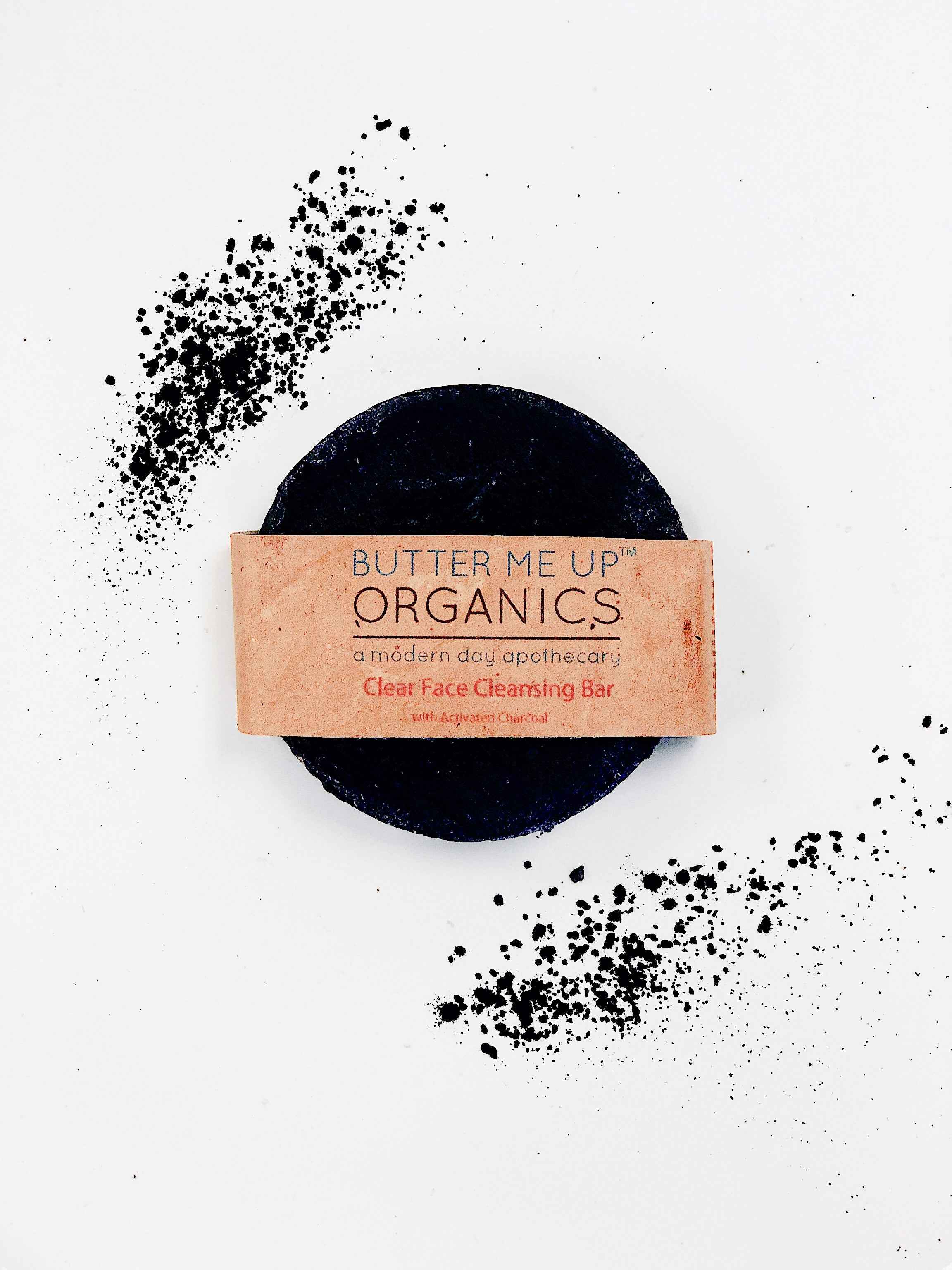 Face Wash Organic Activated Charcoal Face Soap by Butter Me Up Organics