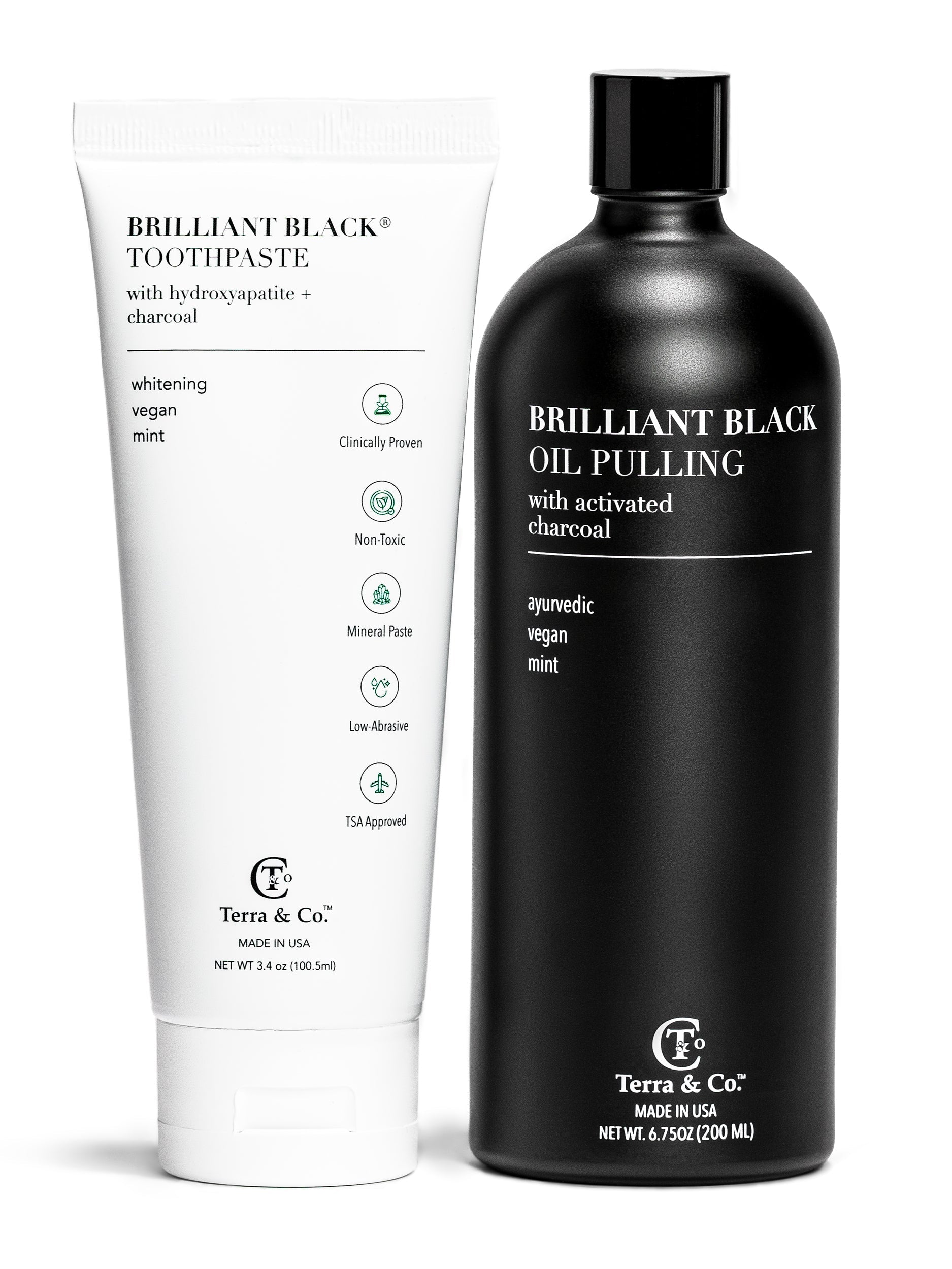 Charcoal Oil Pulling + Hydroxyapatite Toothpaste Bundle | Terra & Co. by Terra & Co.