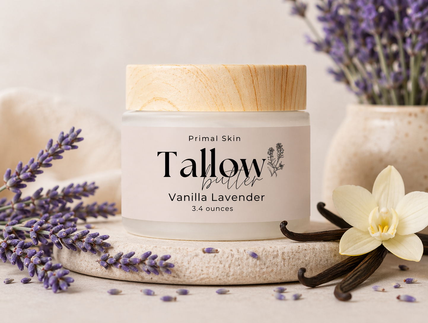 Vanilla Lavender Tallow Balm by Primal Skin Tallow