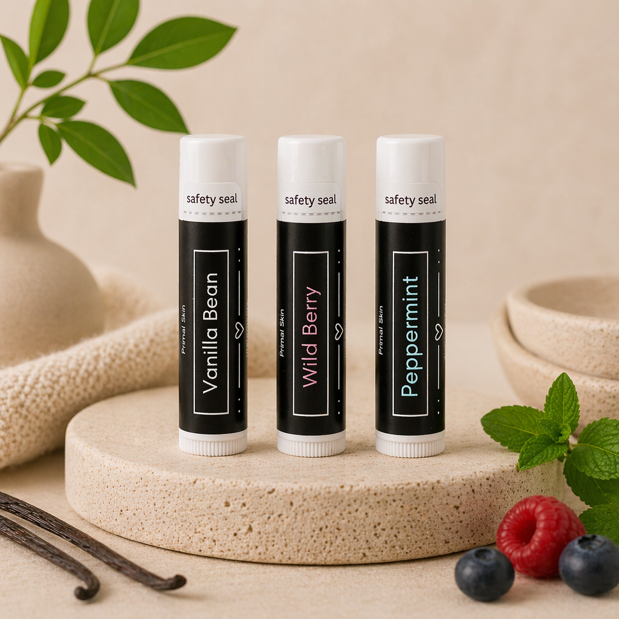 Tallow Lip Balm Trio by Primal Skin Tallow