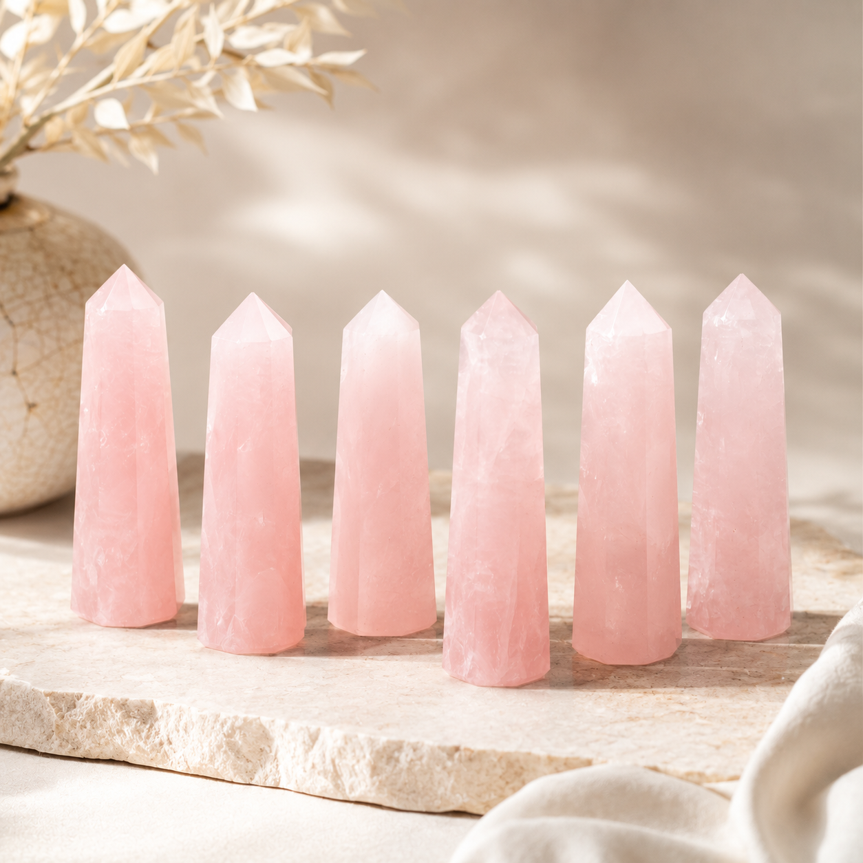 Rose Quartz Tower Point (Self-Love and Friendship) DestGlow