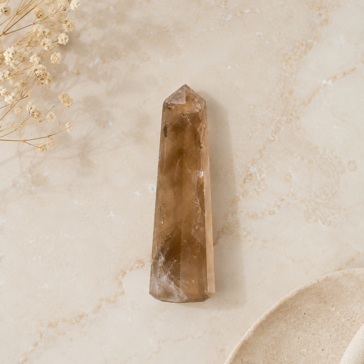 Smokey Quartz Tower Point (Emotional Calmness and Depression)