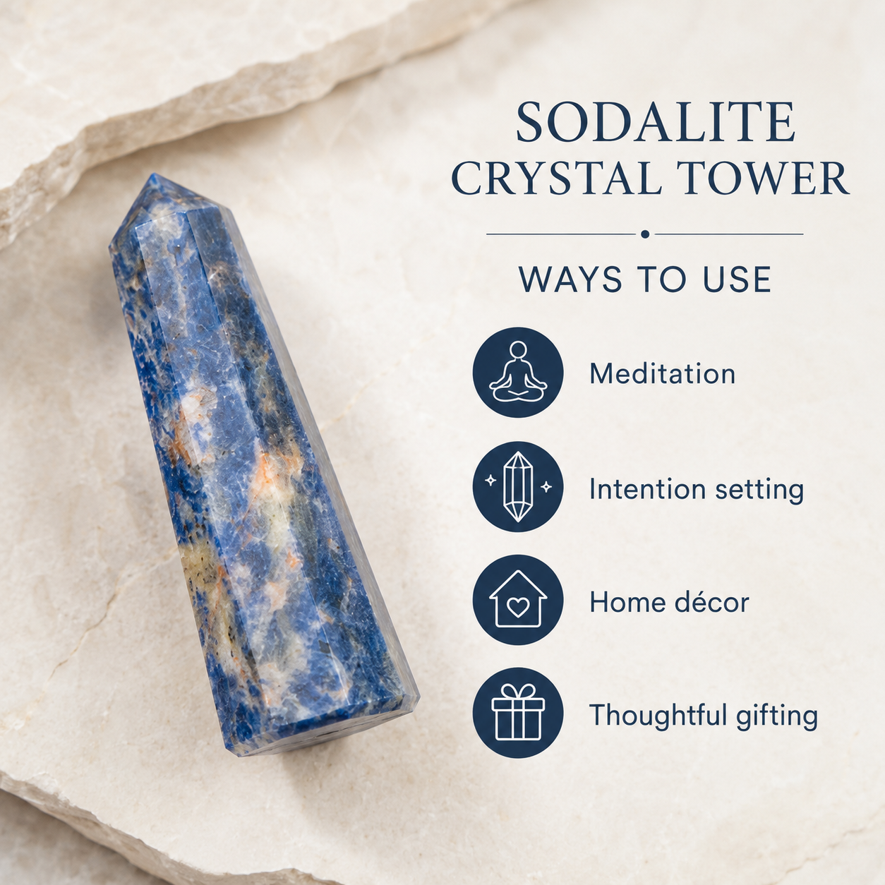 Sodalite Tower Point (Self-Esteem and Self-Acceptance) DestGlow