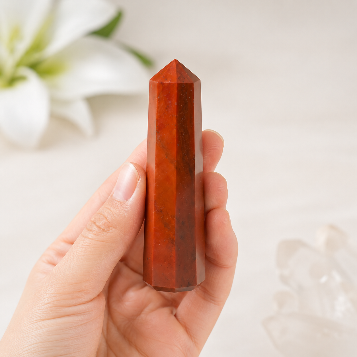 Red Jasper Tower USA (Tranquility and Sense of Grounding) DestGlow