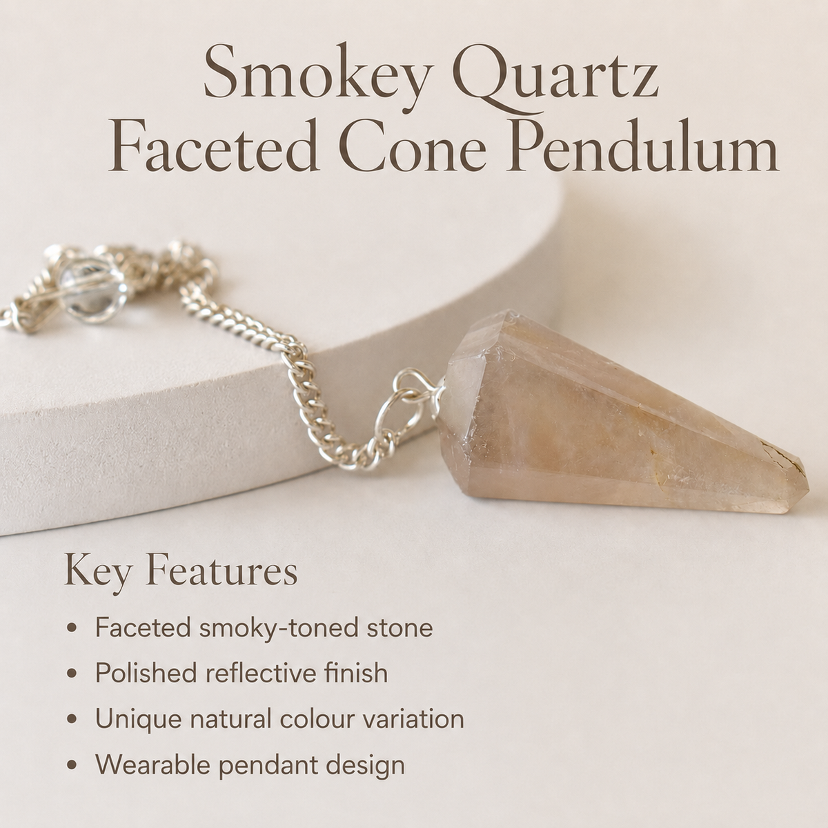 Smokey Quartz Pendulum (Expanded Awareness and Channeling) DestGlow