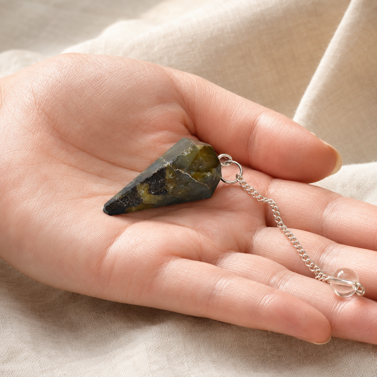 Labradorite Pendulum (Synchronicity and Protection) DestGlow