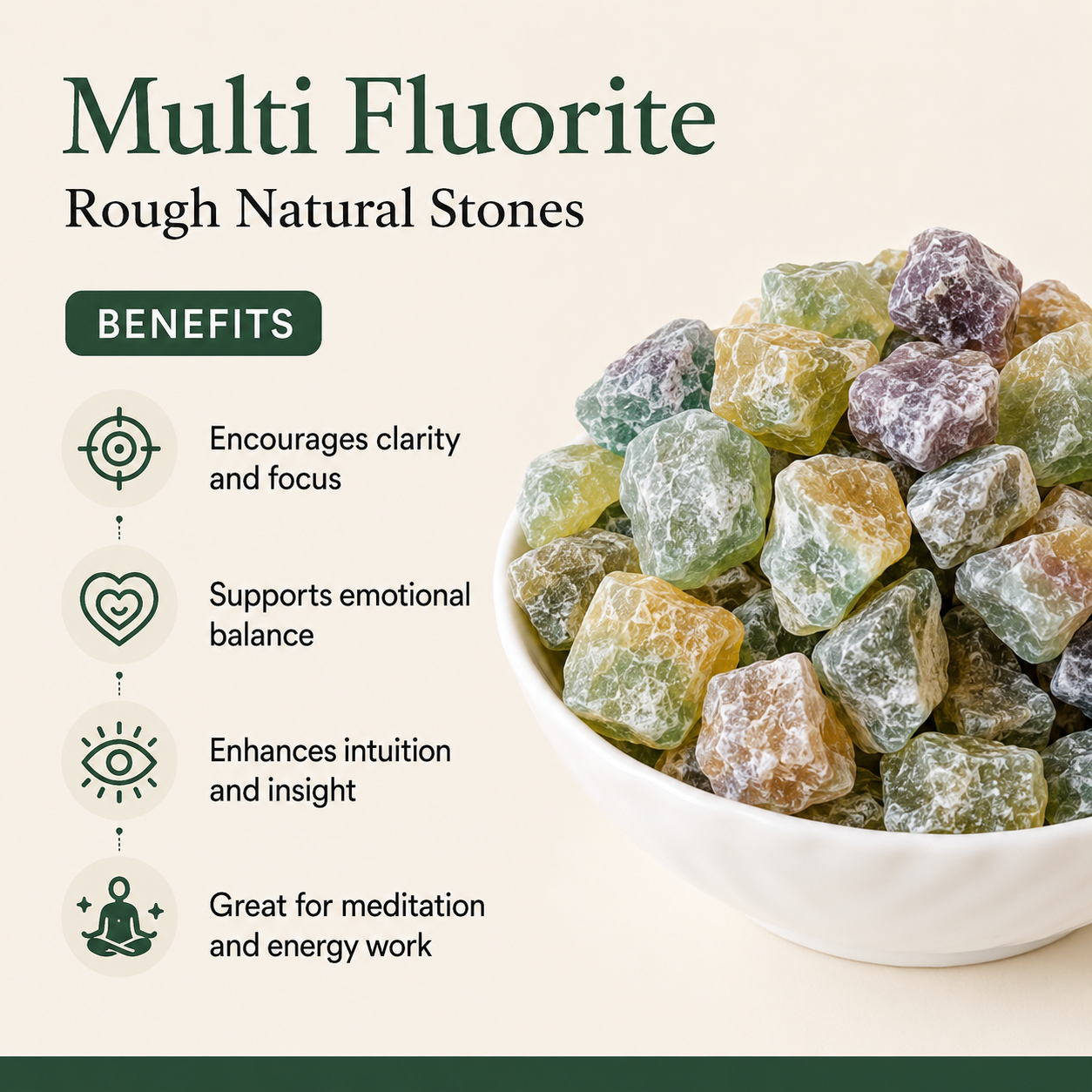 Multi Fluorite Rough Rocks (Grounding and Clarity) DestGlow