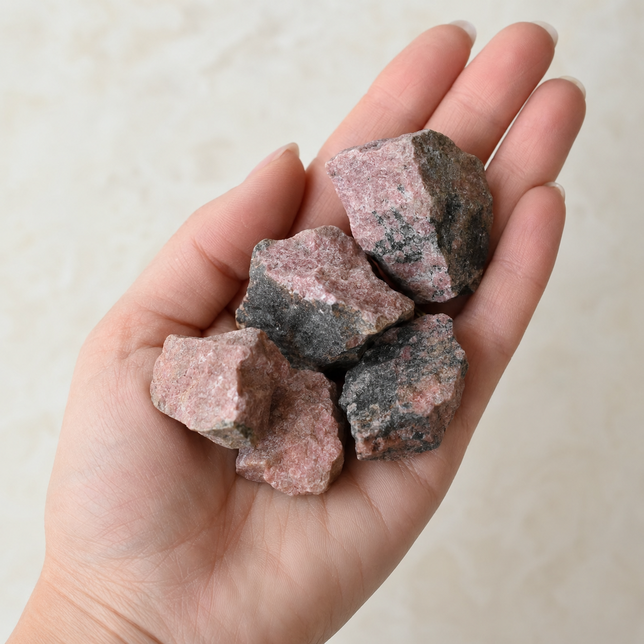 Rhodonite Rough Rocks (Empathy and Generosity) DestGlow