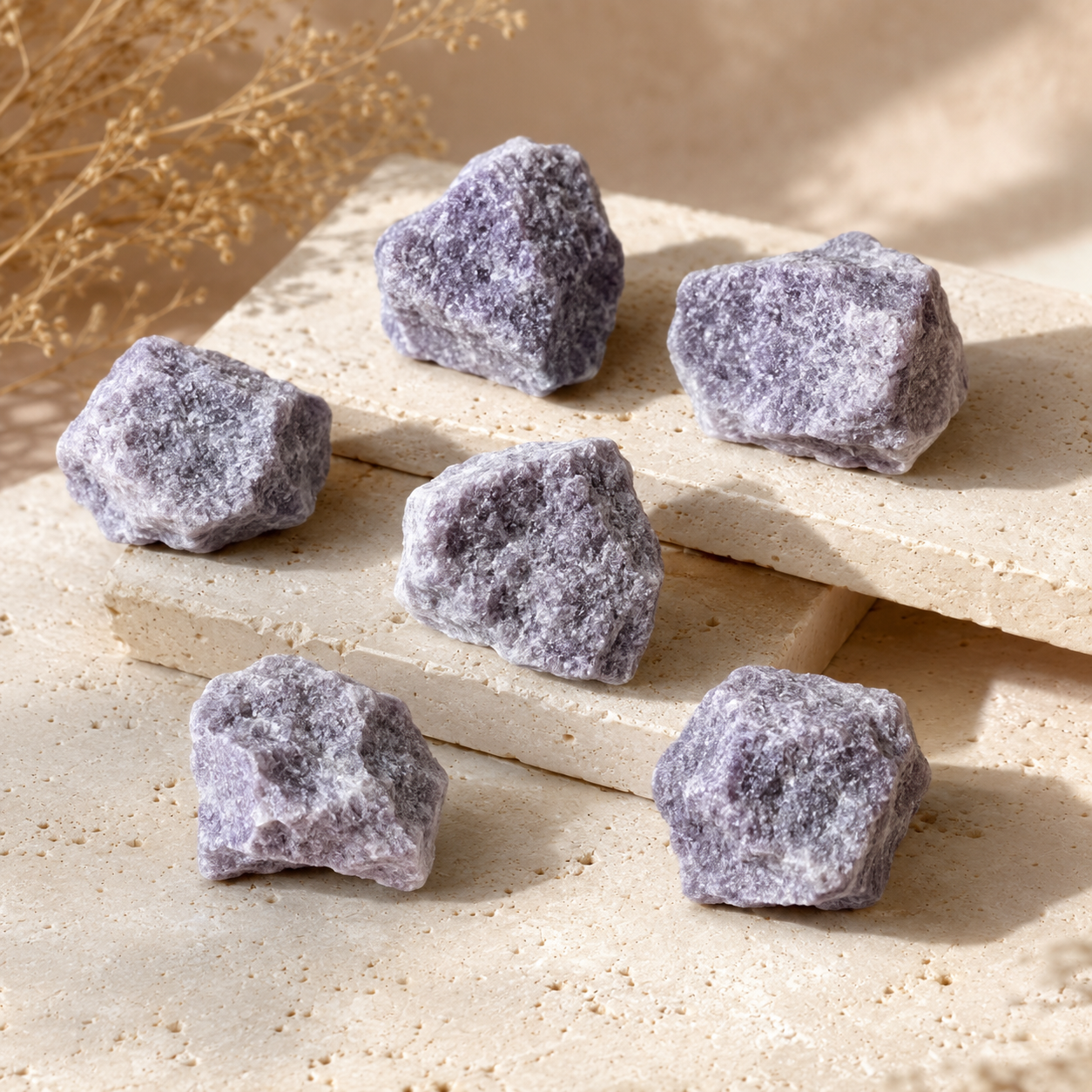 Lepidolite Rough Rocks (Emotional Balance and Inner Peace) DestGlow