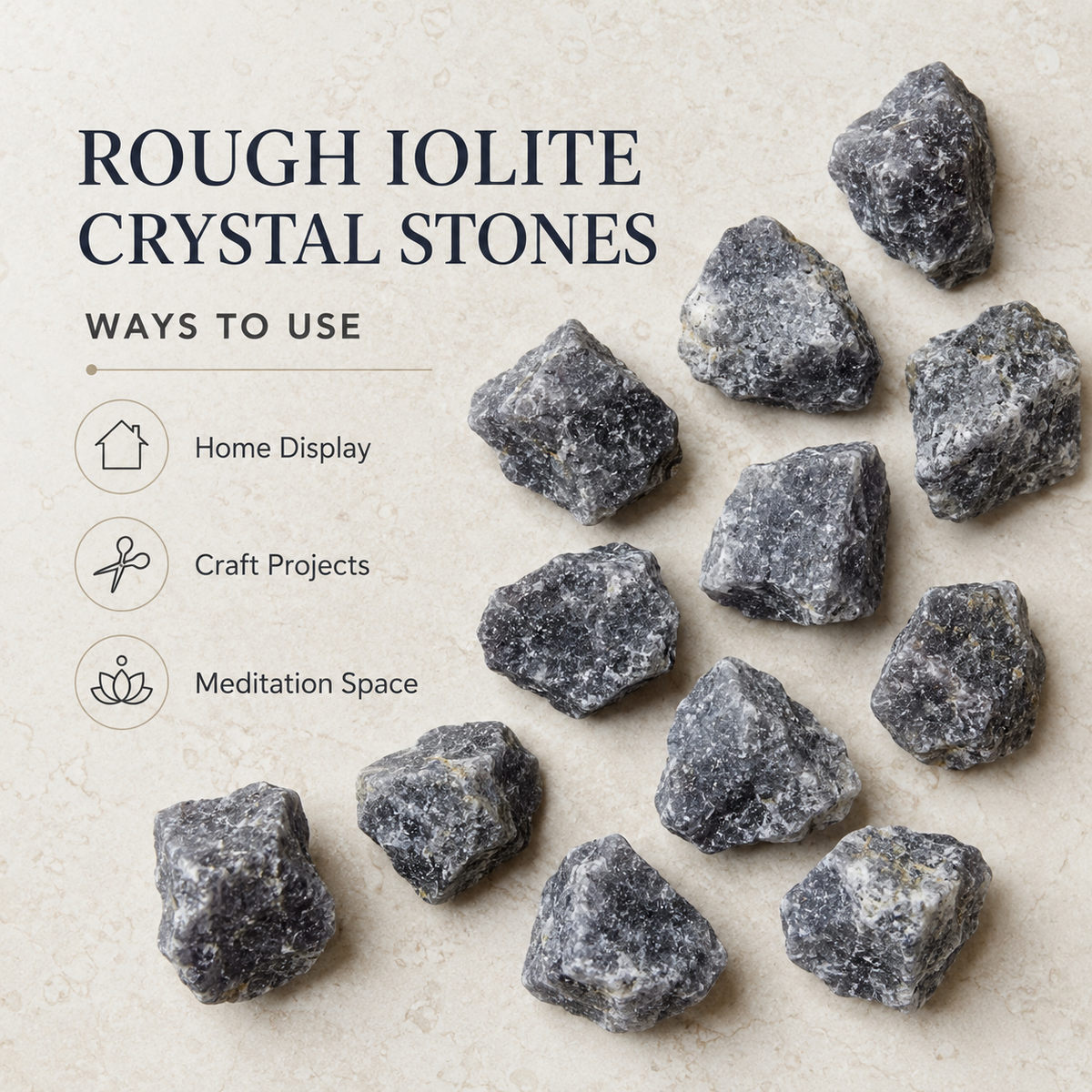 Iolite Rough Rocks(Cleansing and Communication With Higher Realms)