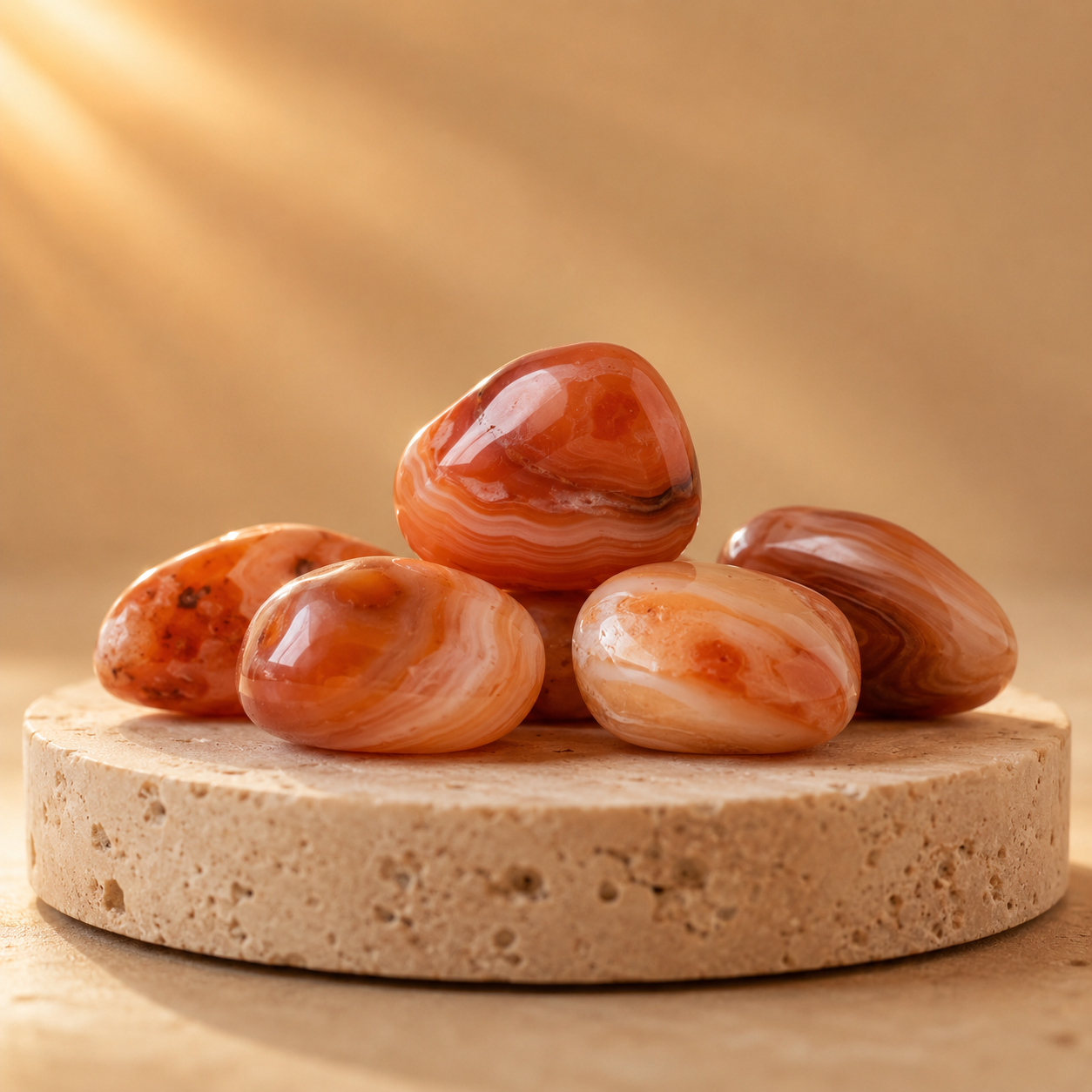 Red Sulemani Agate Tumbled Crystals (Improves Physical and Mental Health) DestGlow